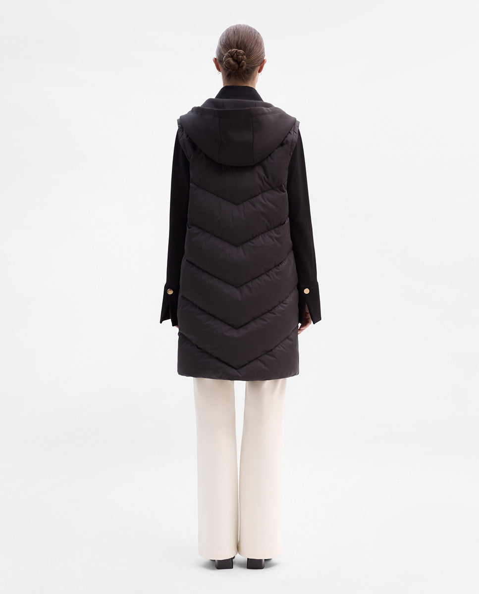 Combined long down jacket