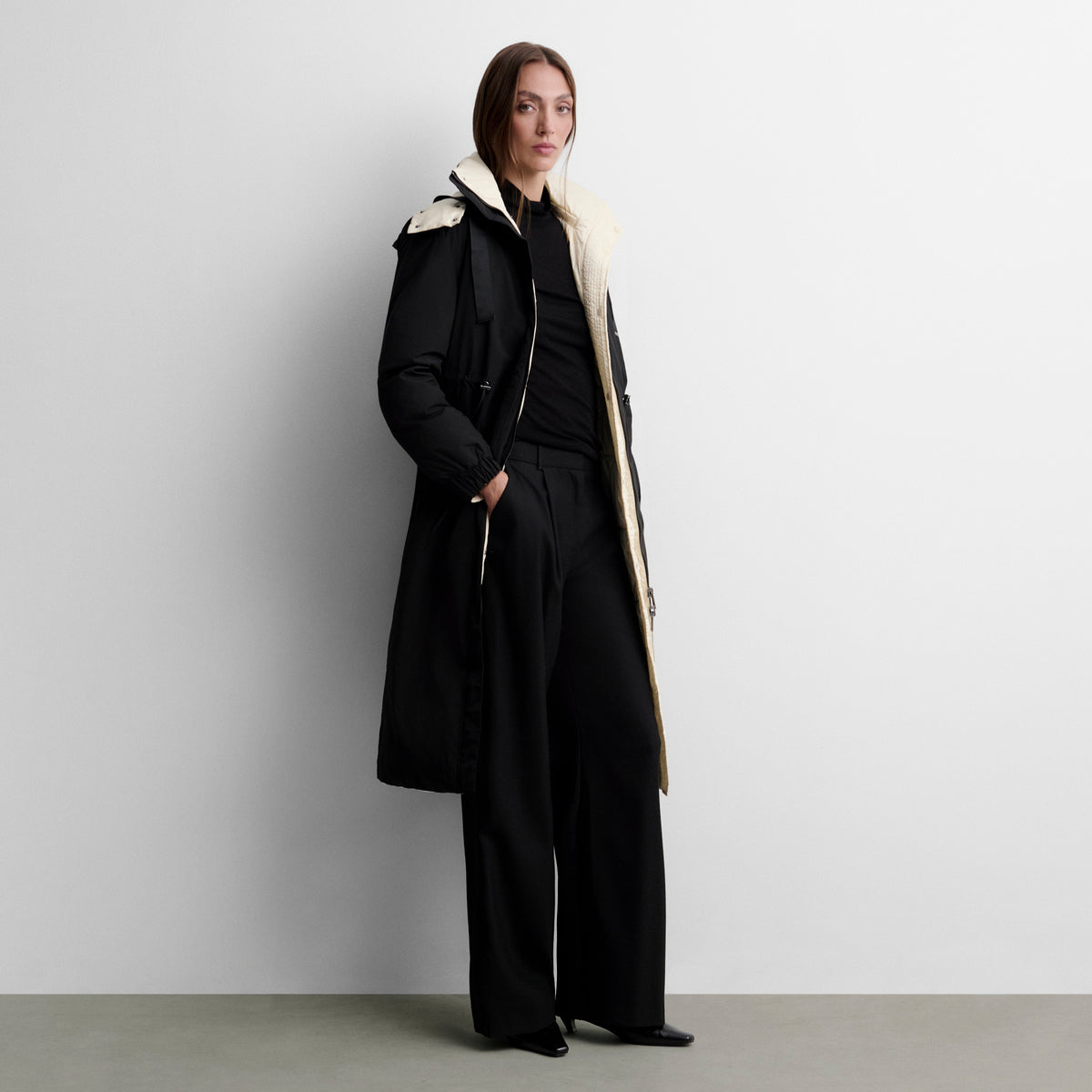 Parka longue réversible