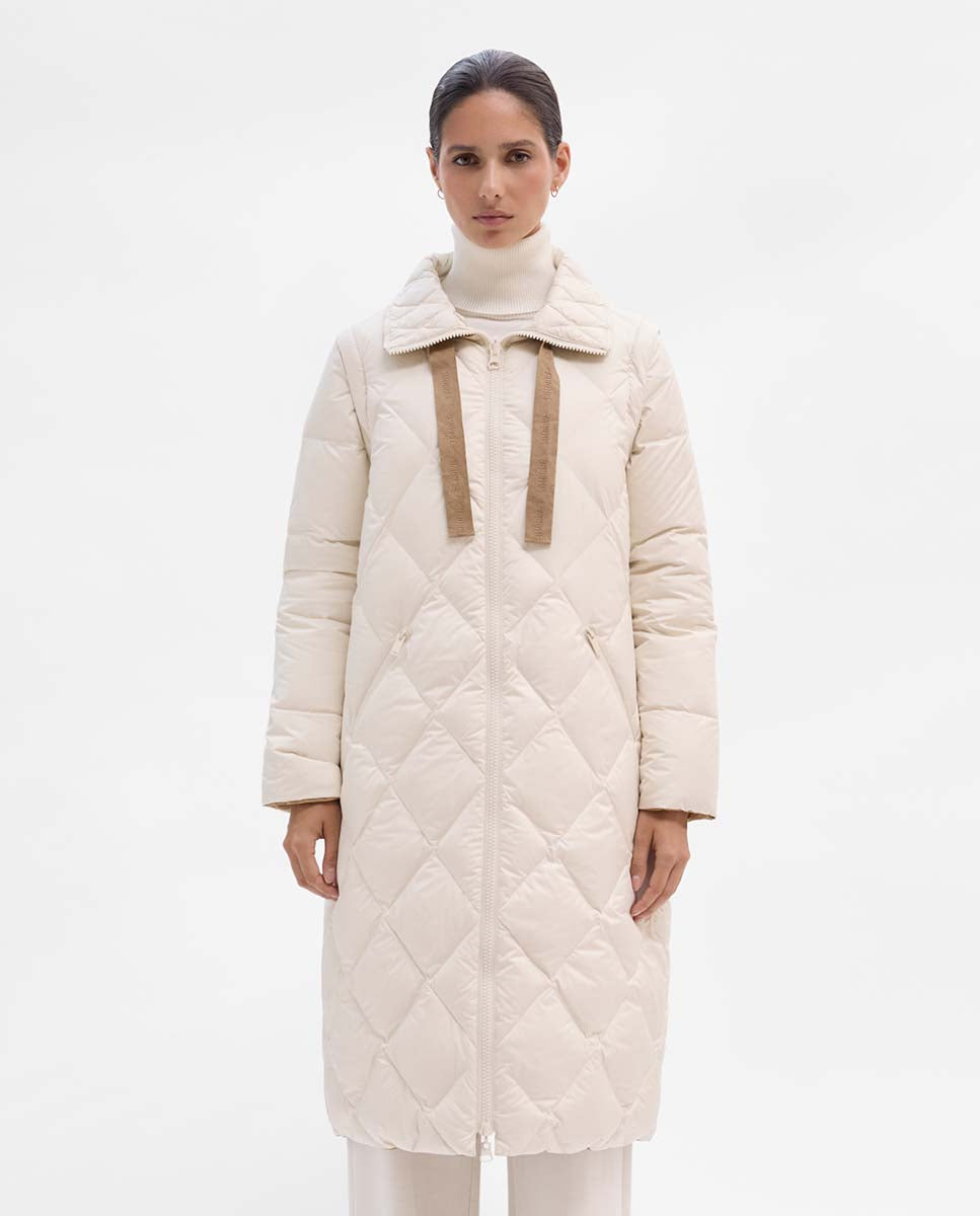 Long reversible down jacket