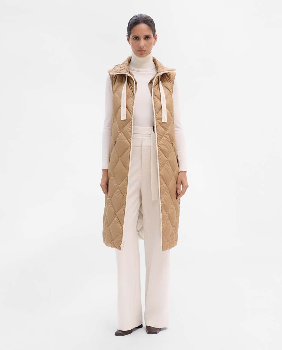 Long reversible down jacket