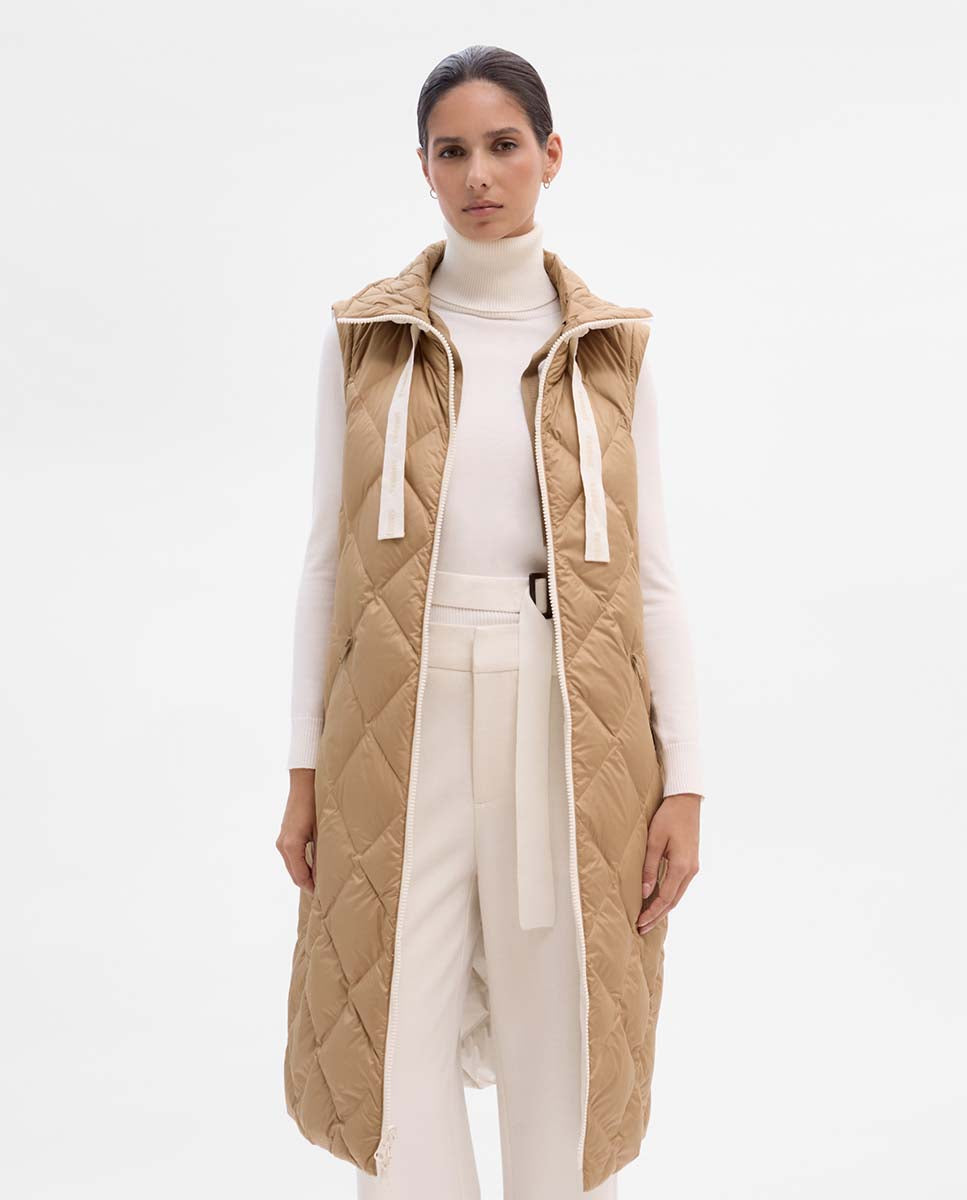 Long reversible down jacket