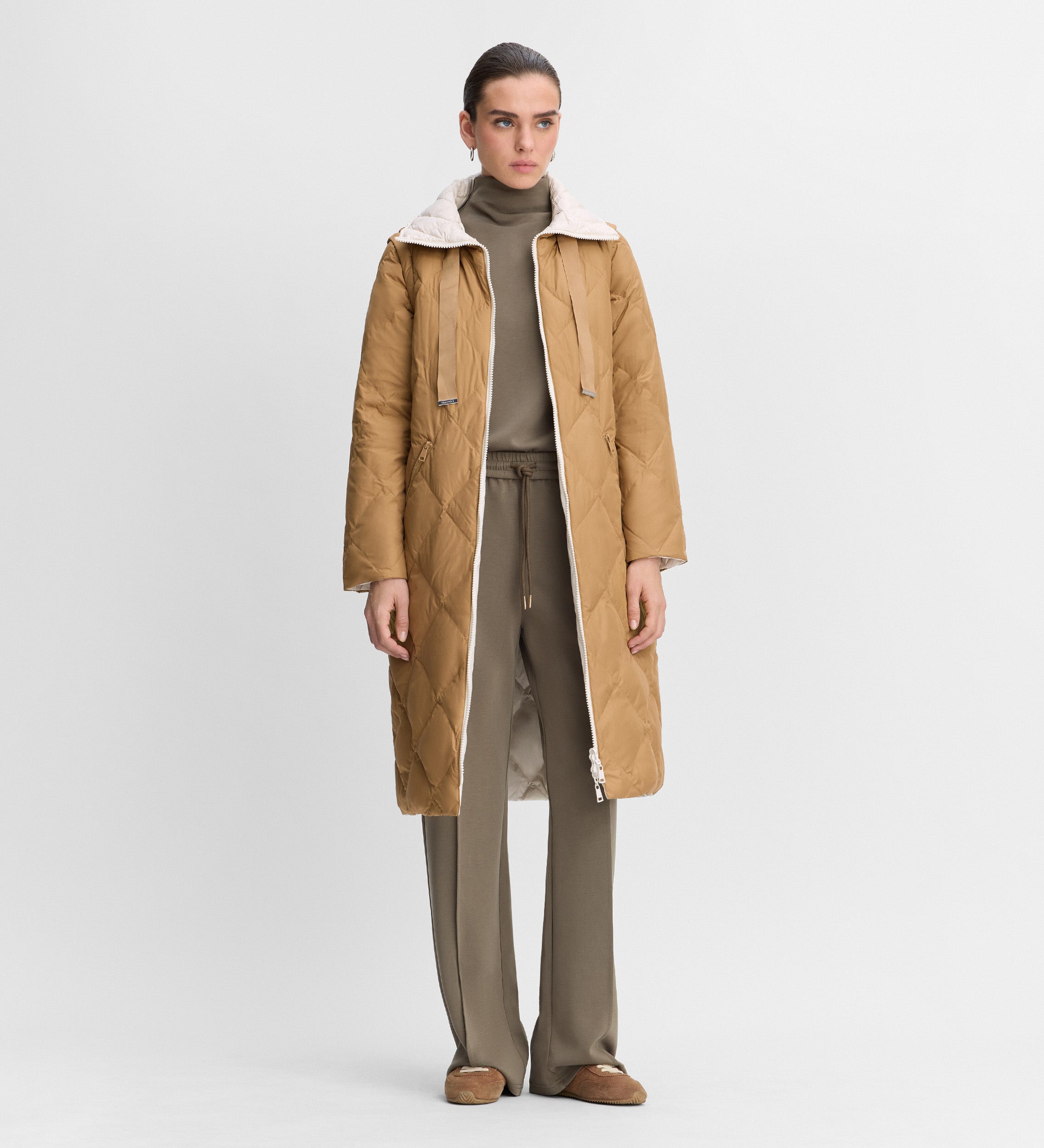 Doudoune longue réversible