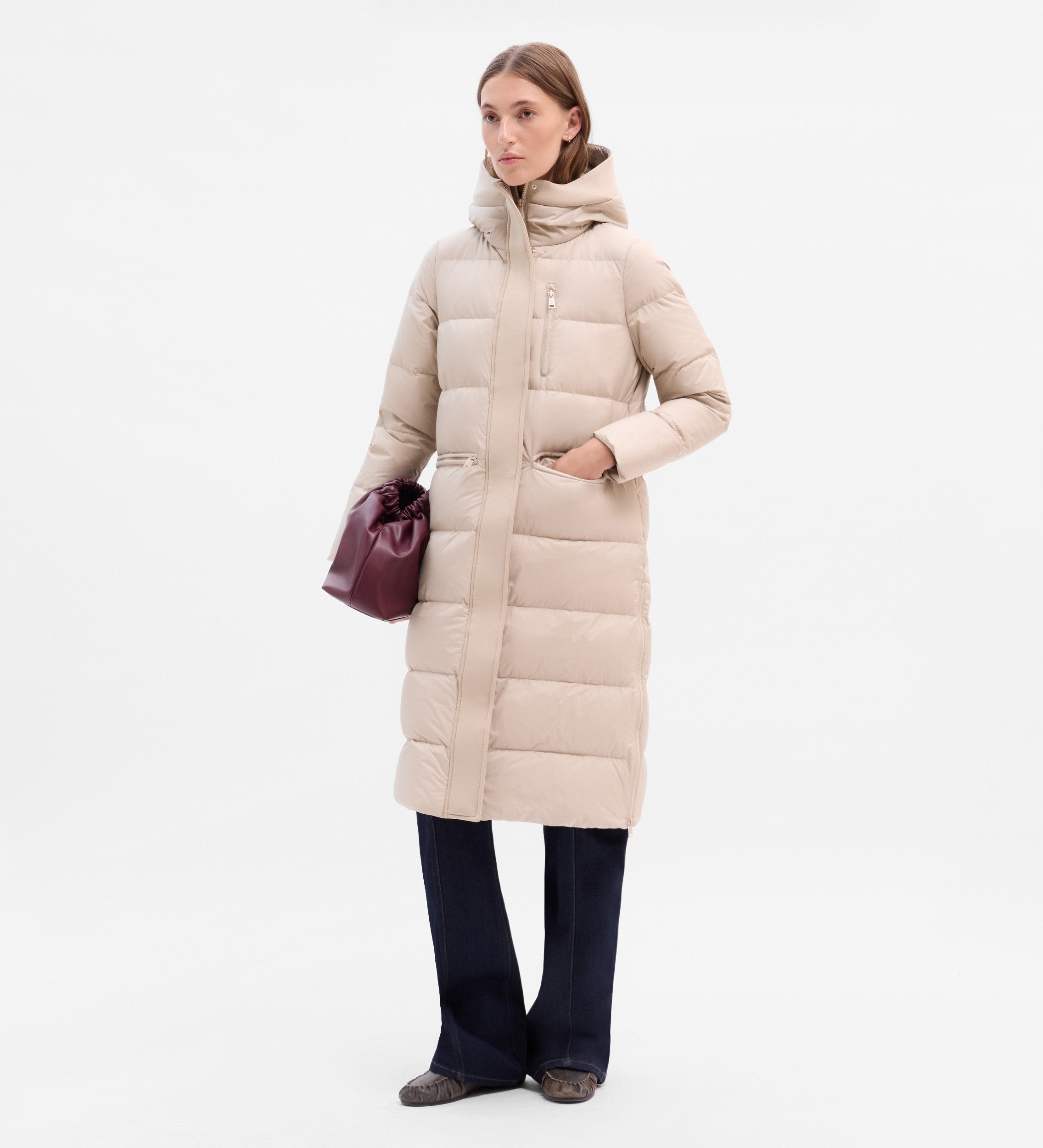 Doudoune longue à capuche