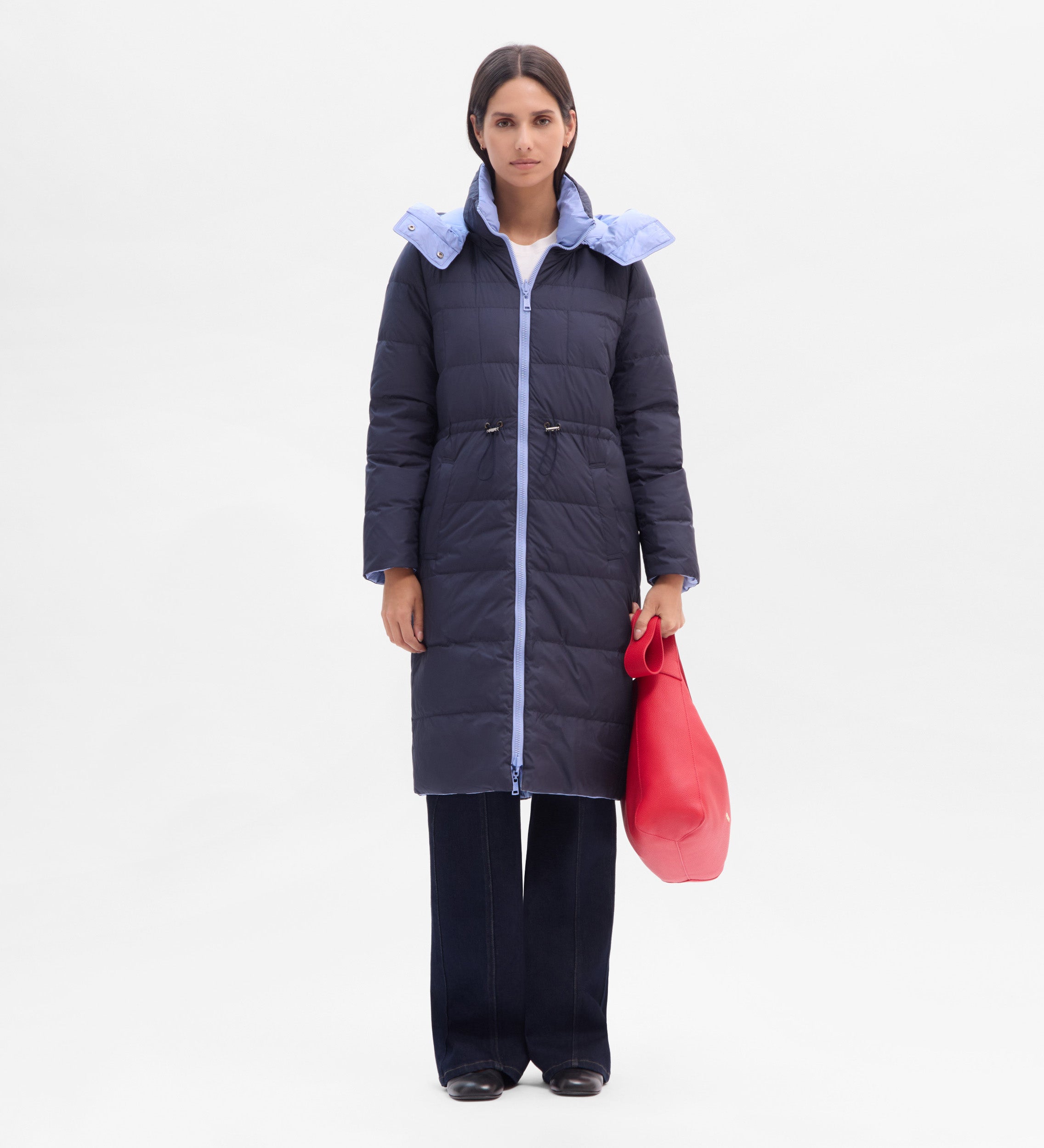 Plumífero largo reversible