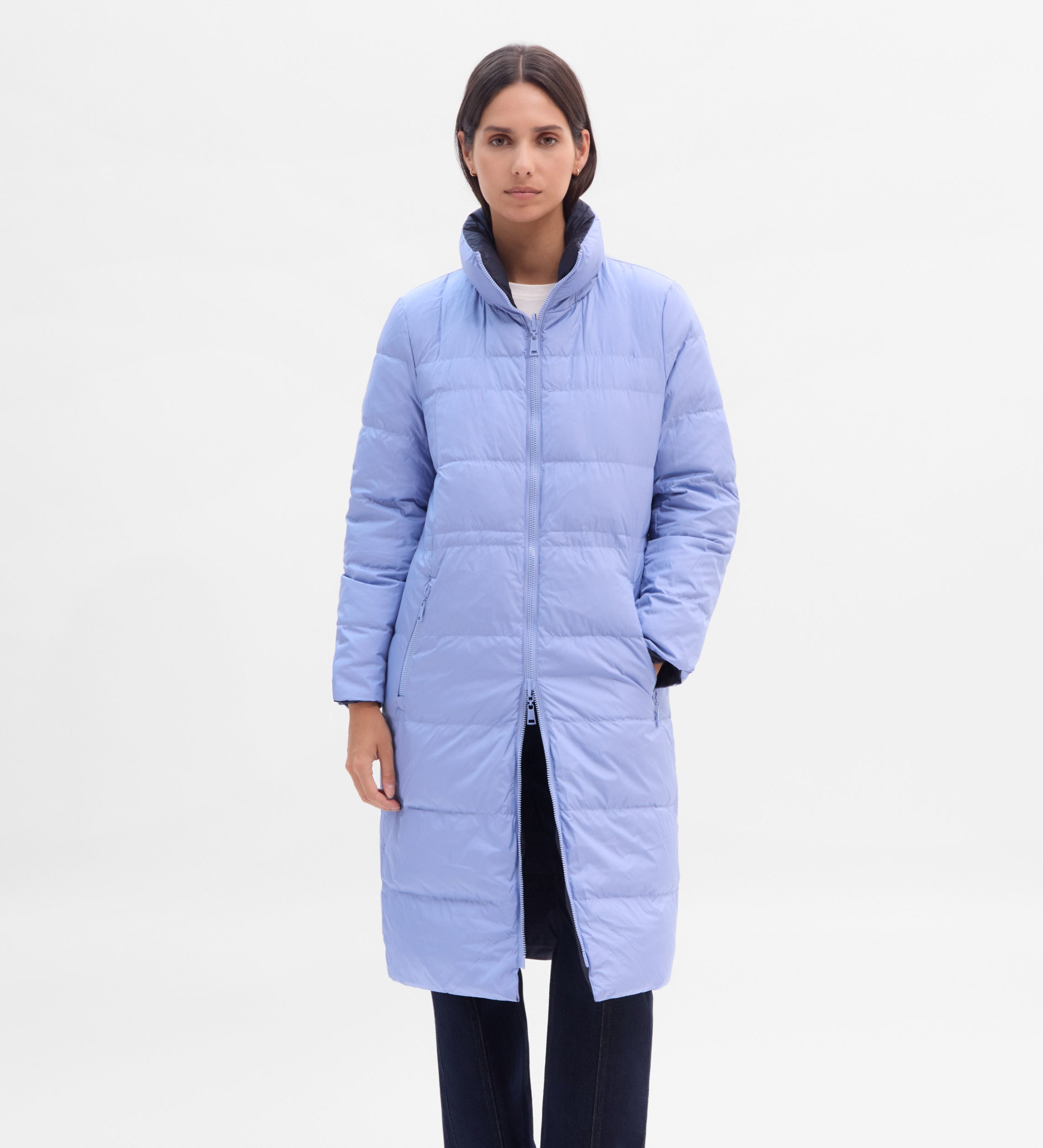 Plumífero largo reversible