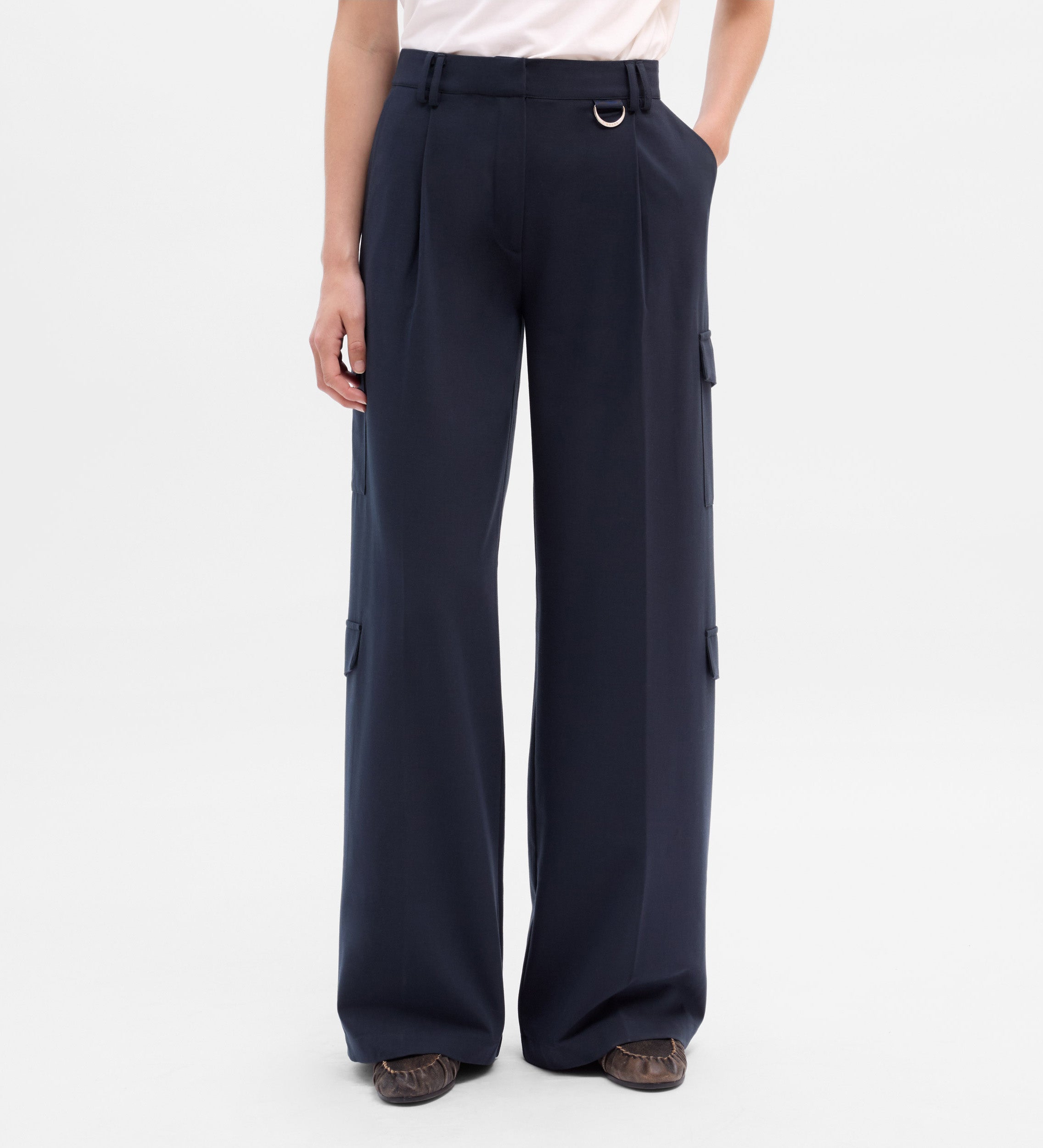 Pantalon cargo plissé