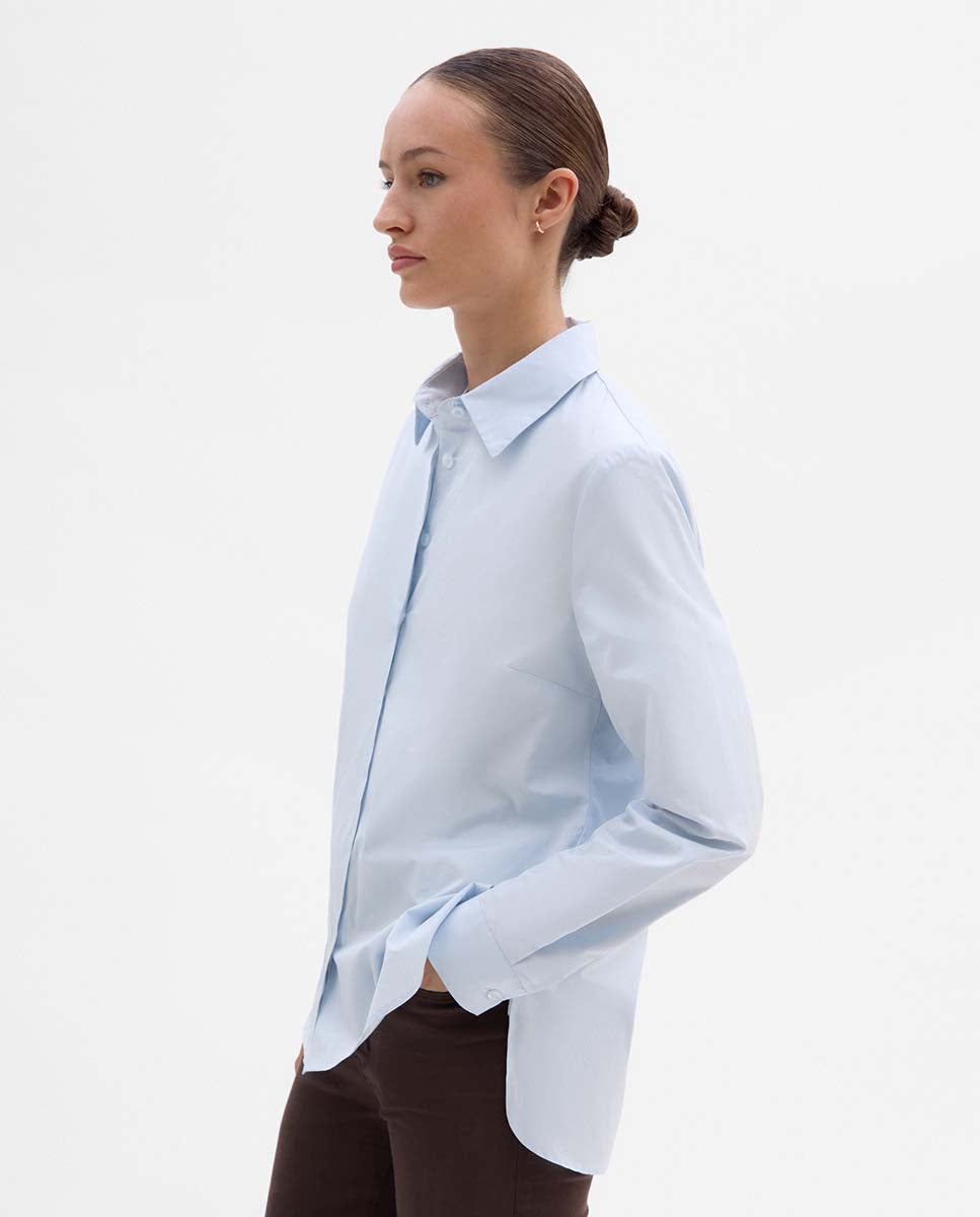 Camisa recta algodón