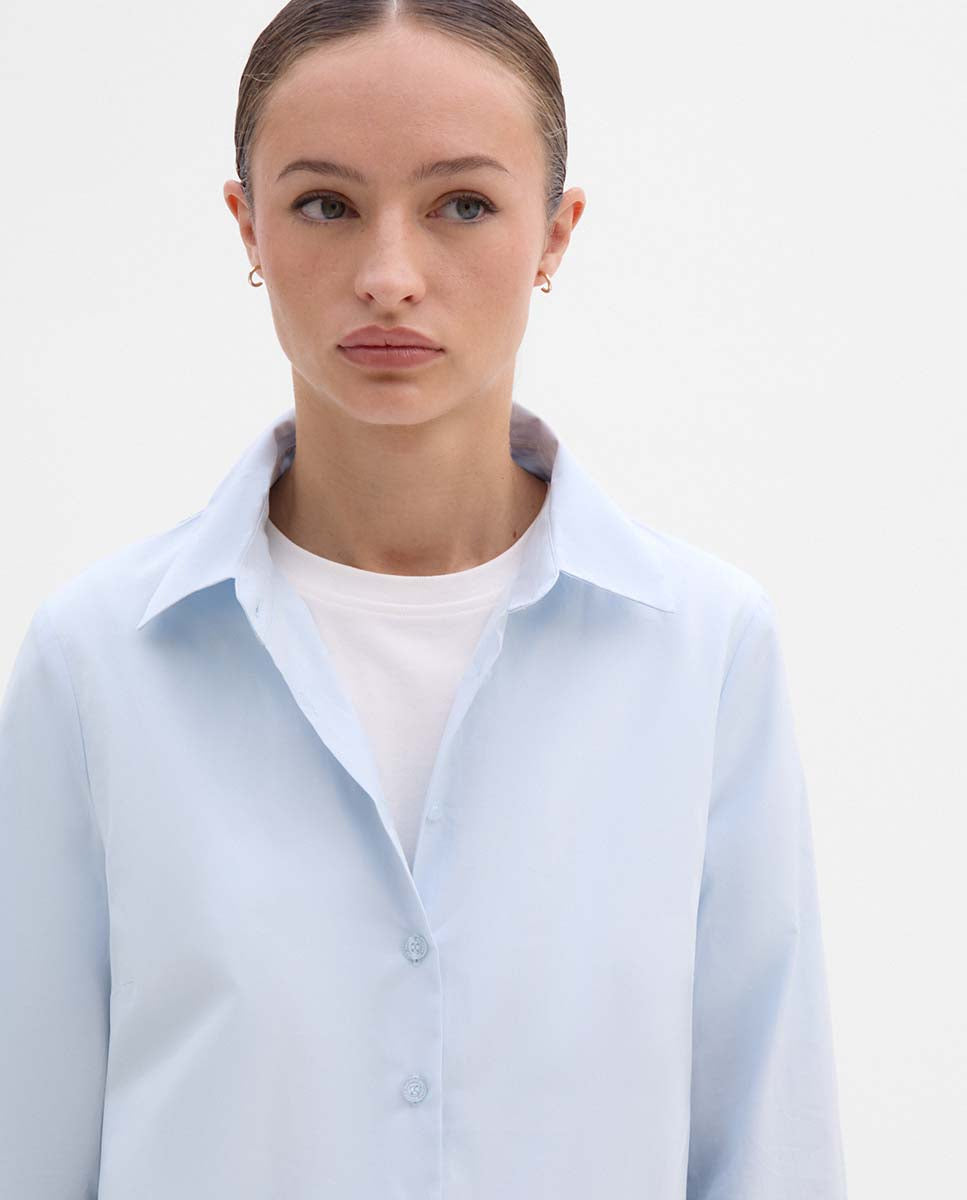 Camisa recta algodón
