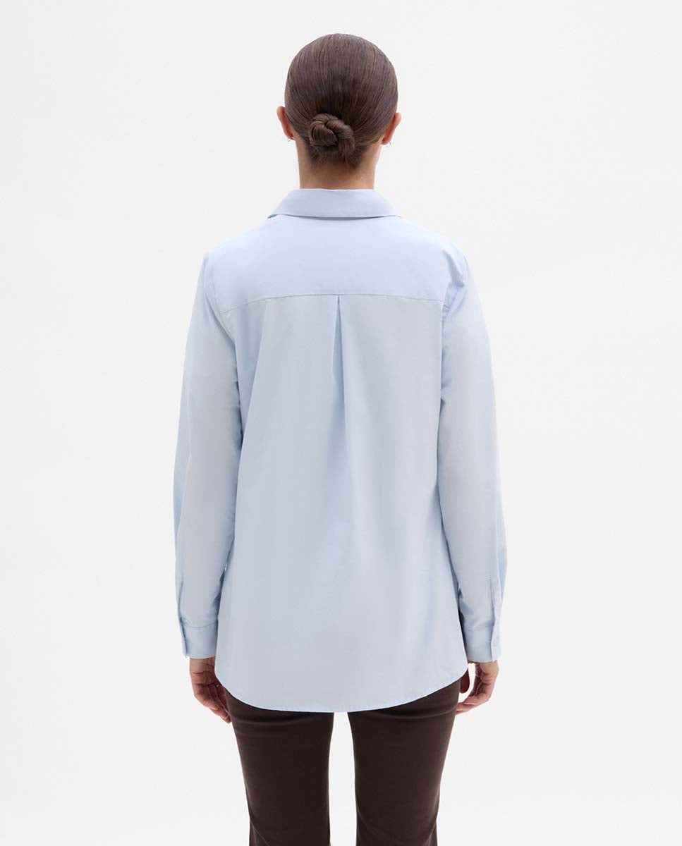 Camisa recta algodón