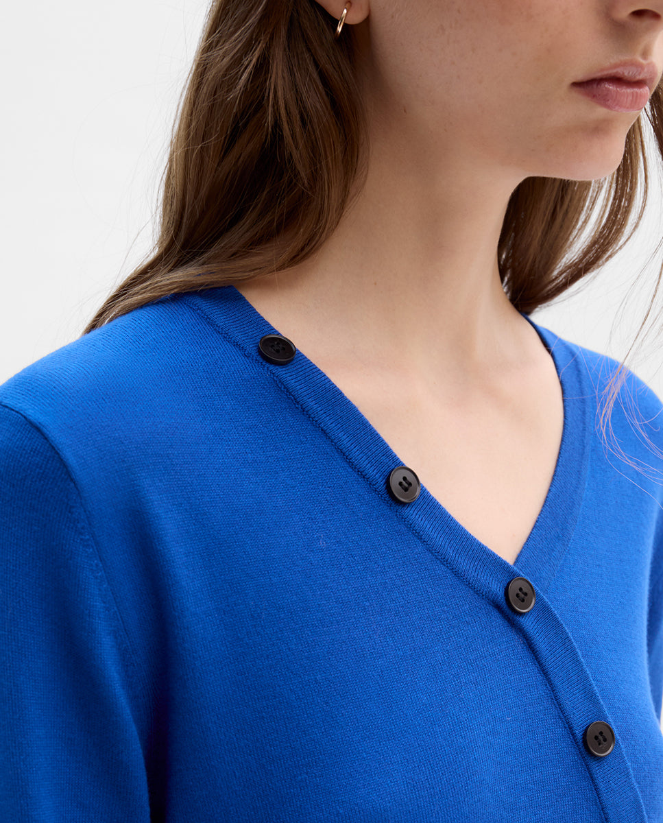 Jersey escote pico botones