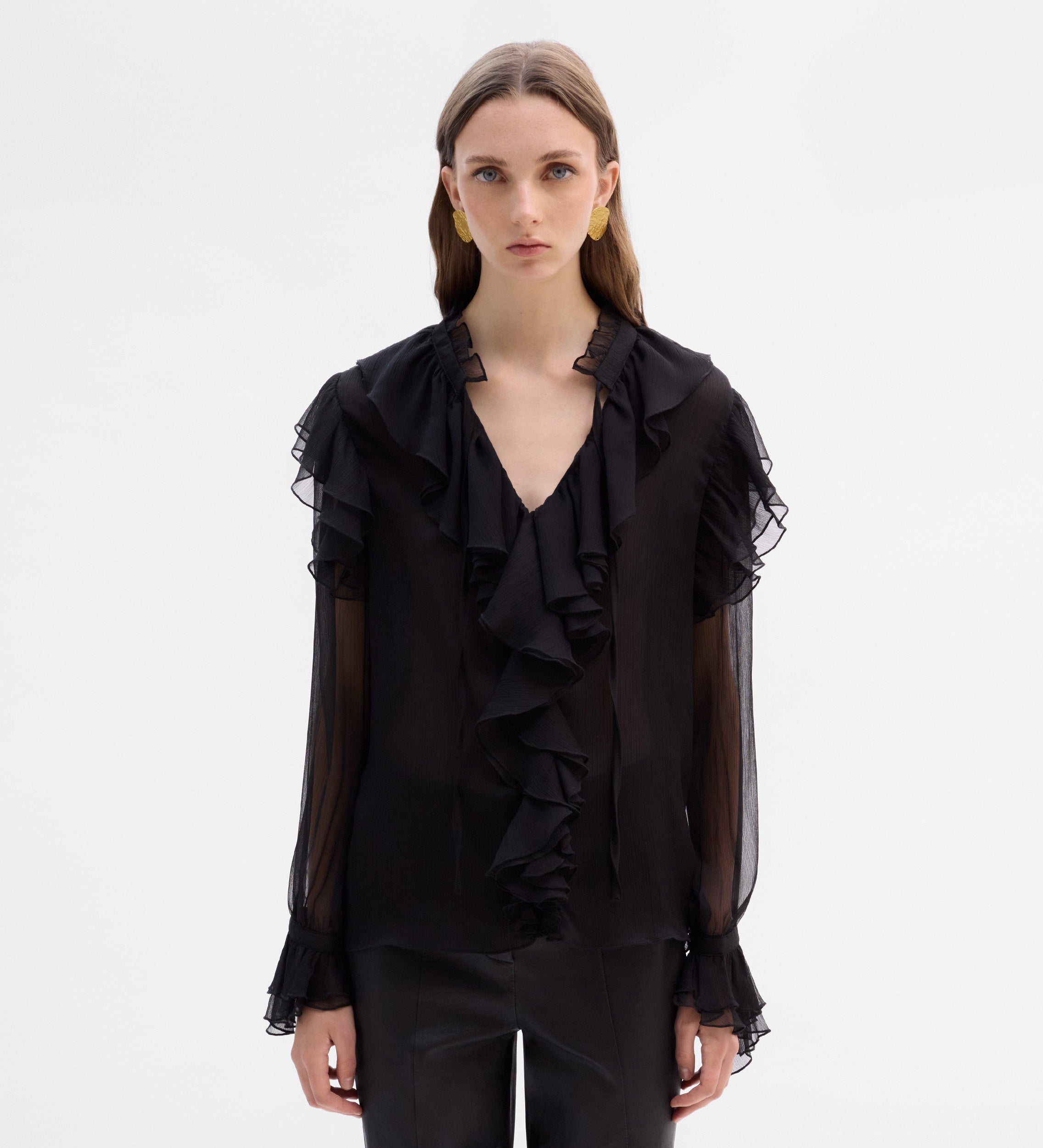 Blusa vaporosa volantes