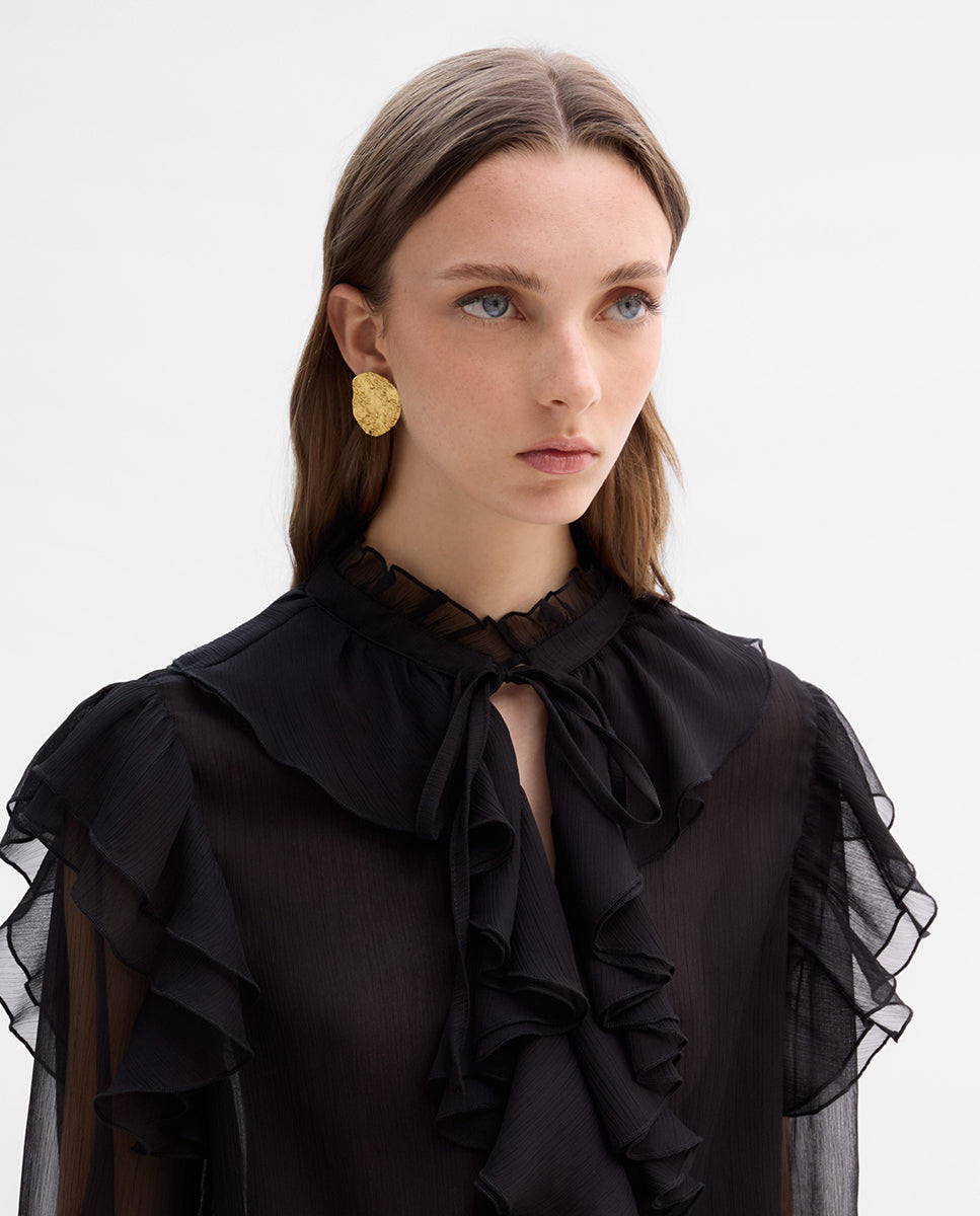 Flowy blouse with ruffles