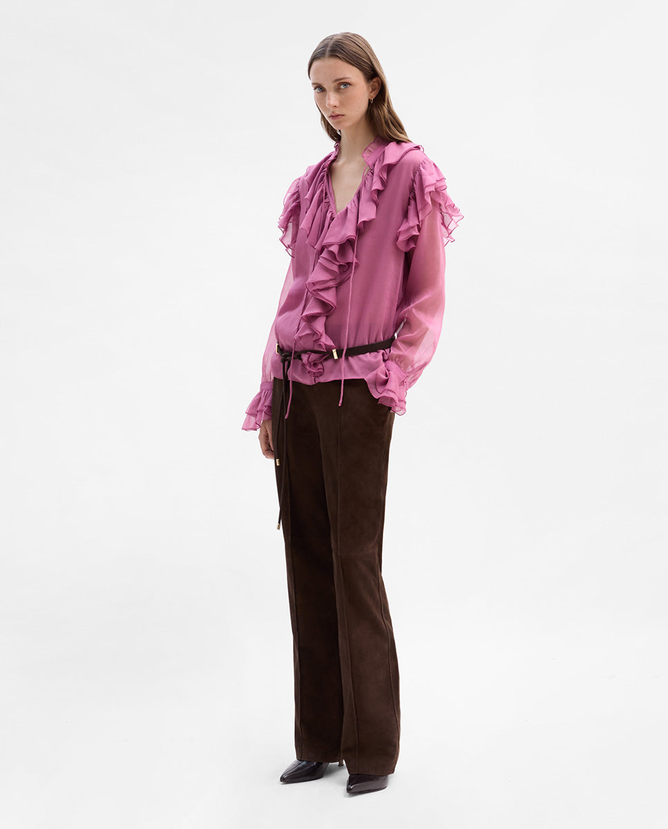 Flowy blouse with ruffles