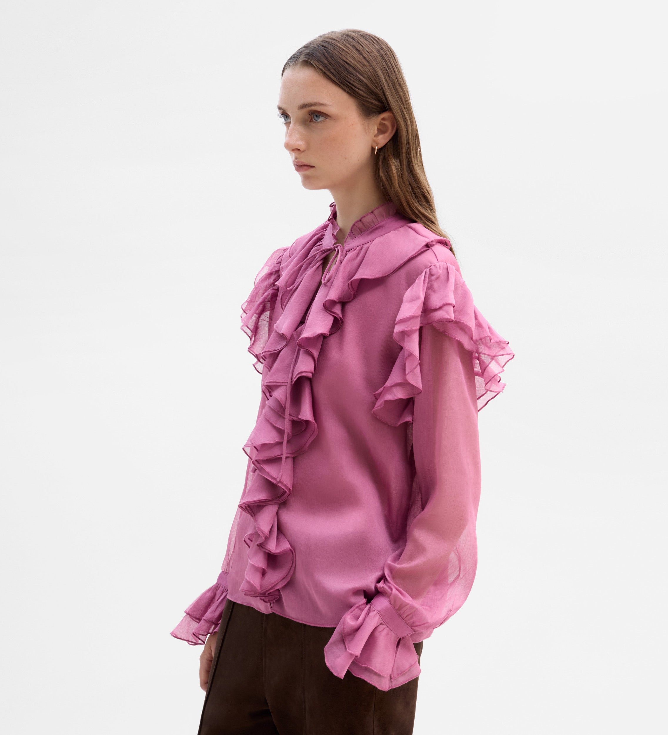 Blusa vaporosa volantes