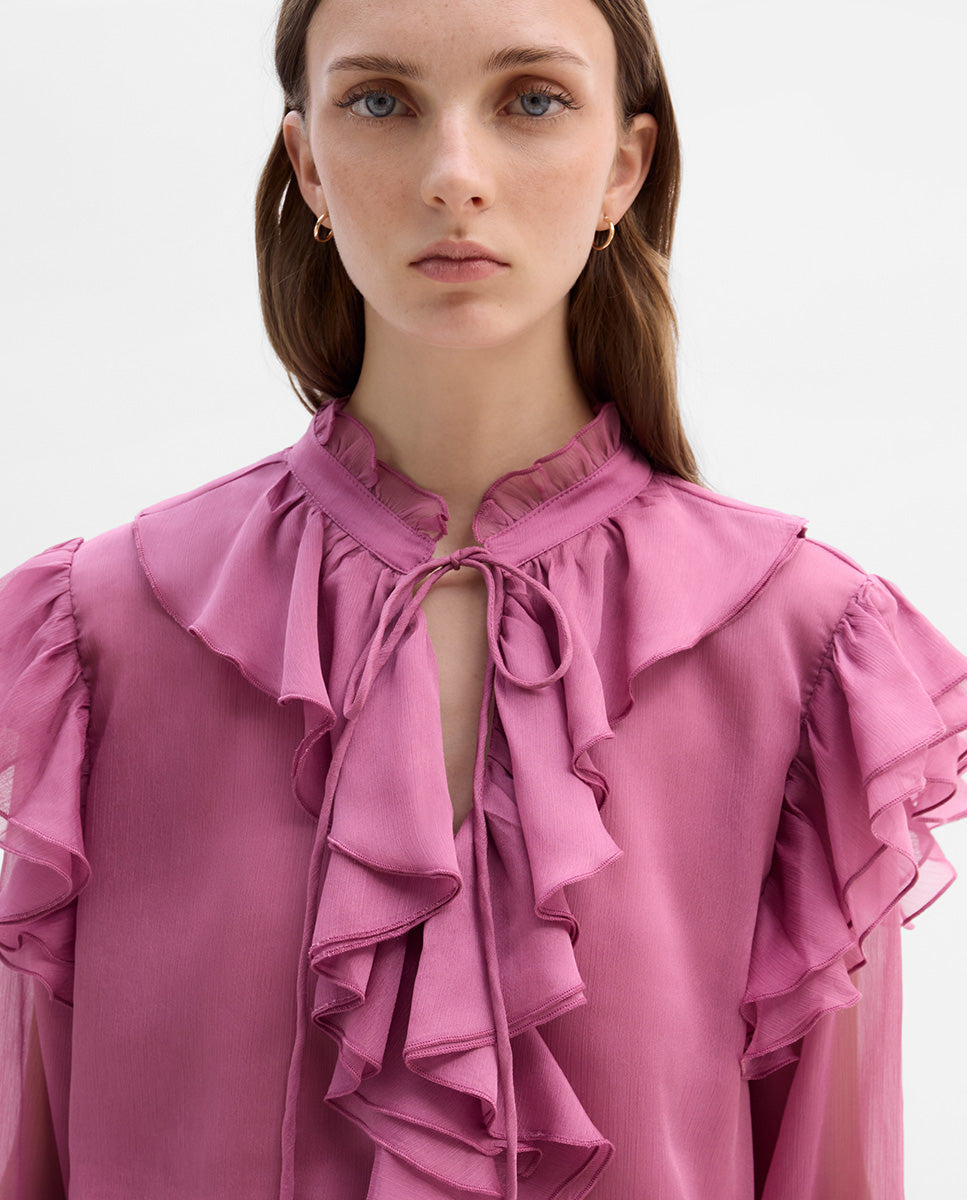 Flowy blouse with ruffles