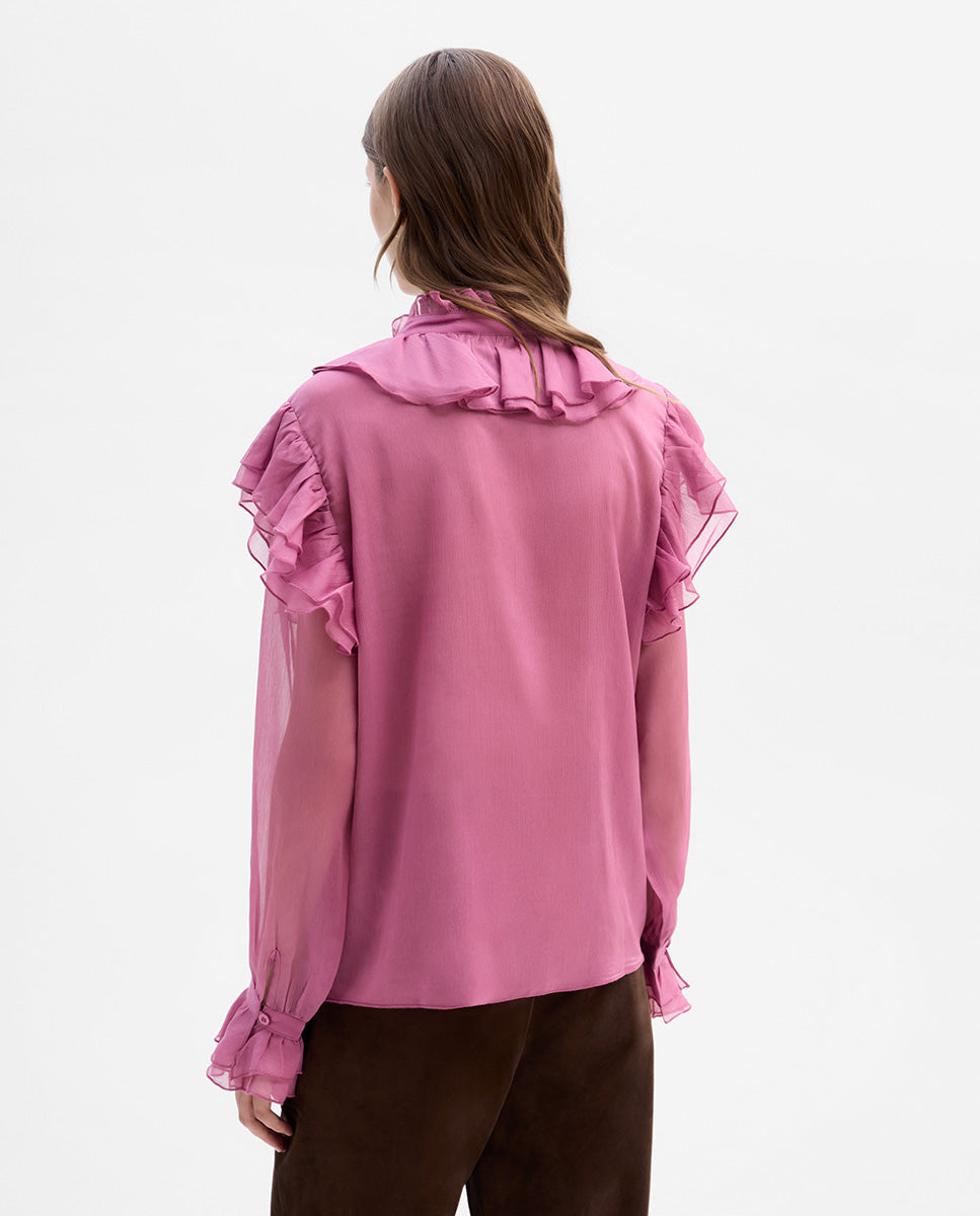 Flowy blouse with ruffles