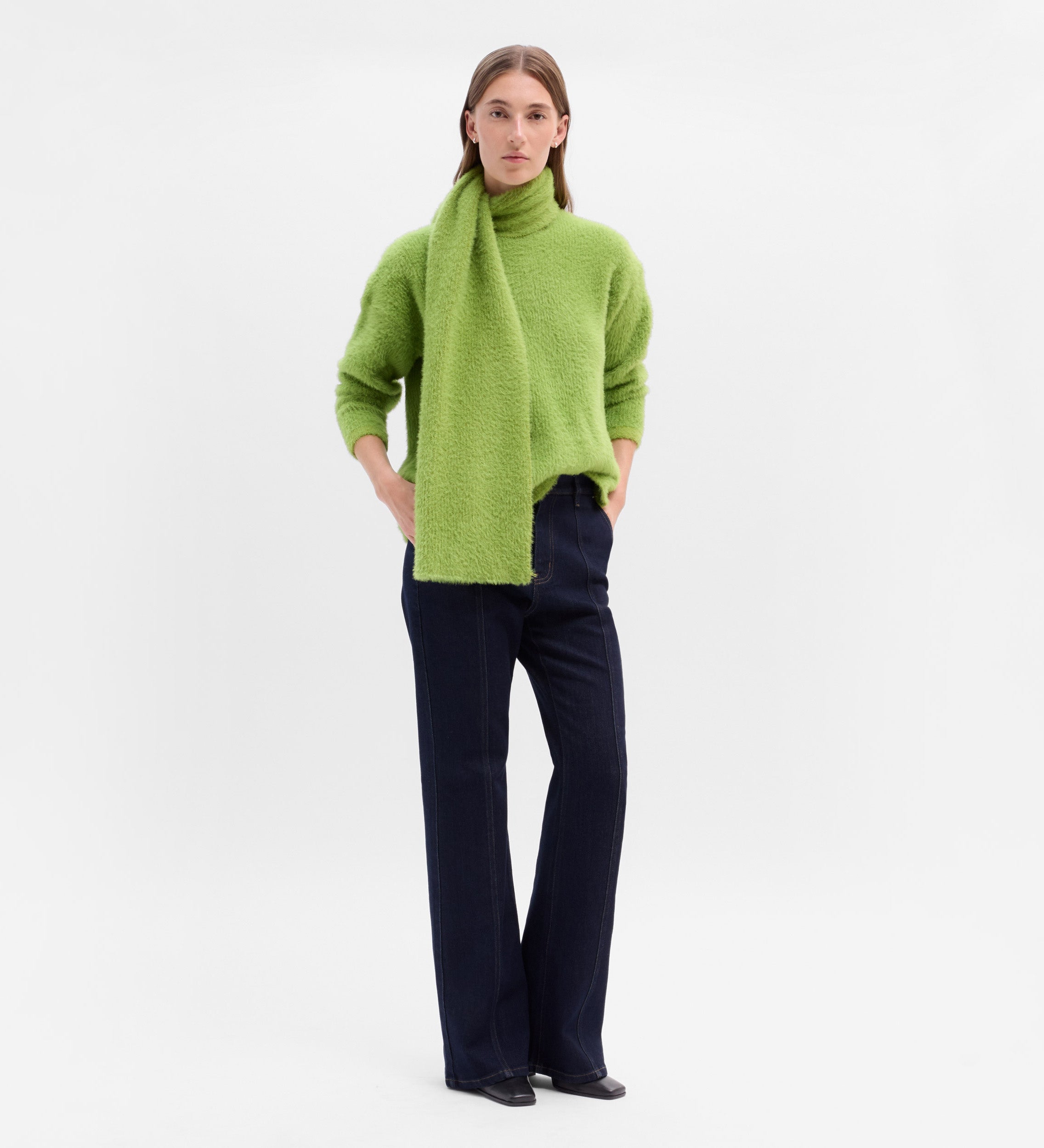 Jersey bufanda efecto pelo