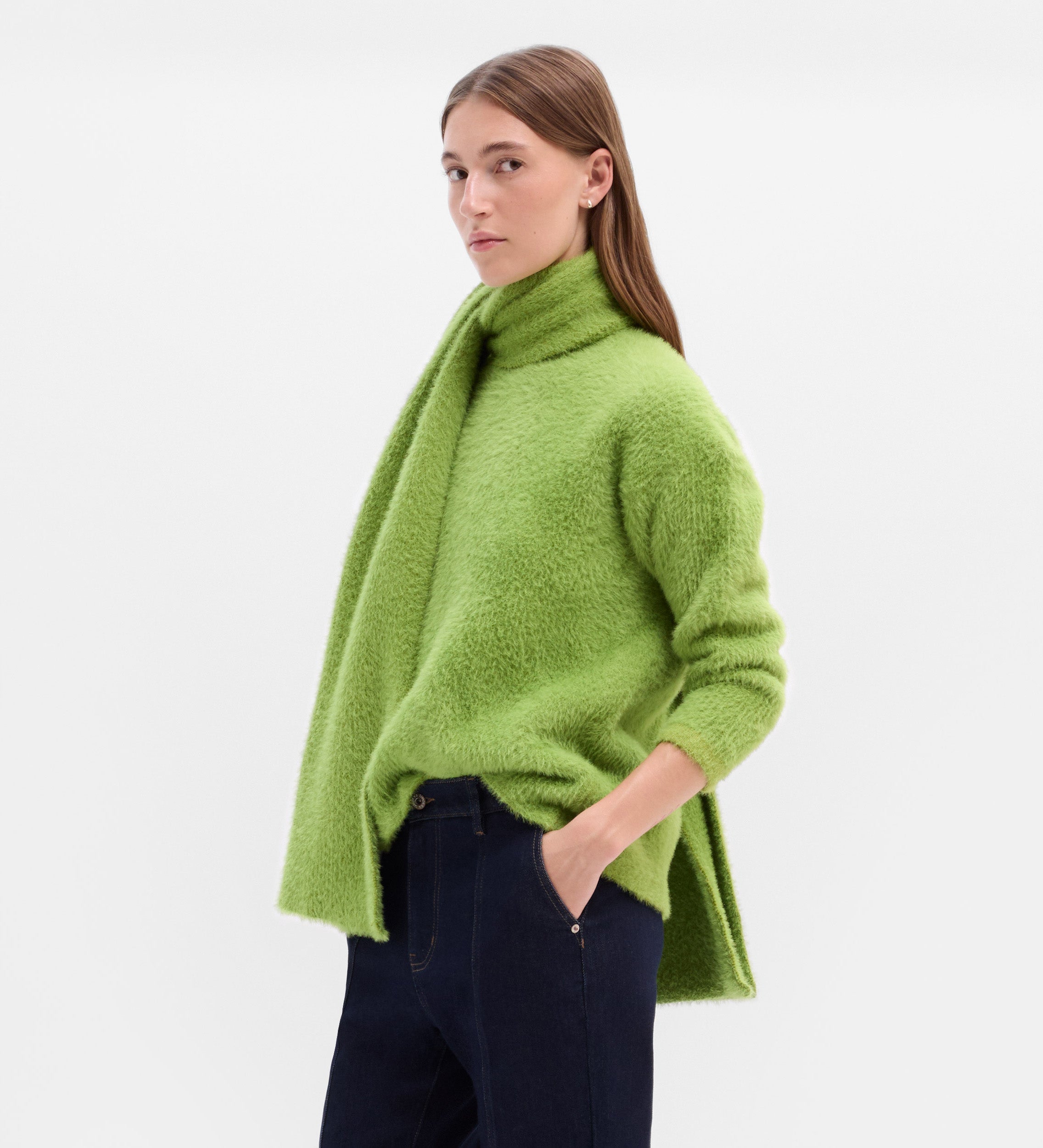 Jersey bufanda efecto pelo