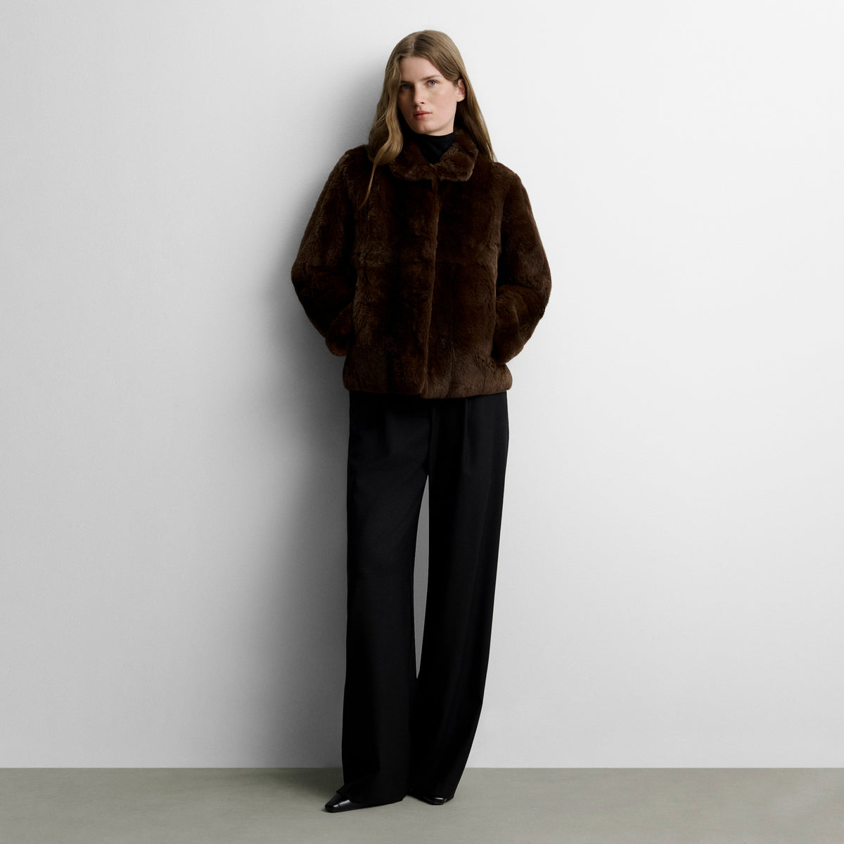Veste courte en fourrure