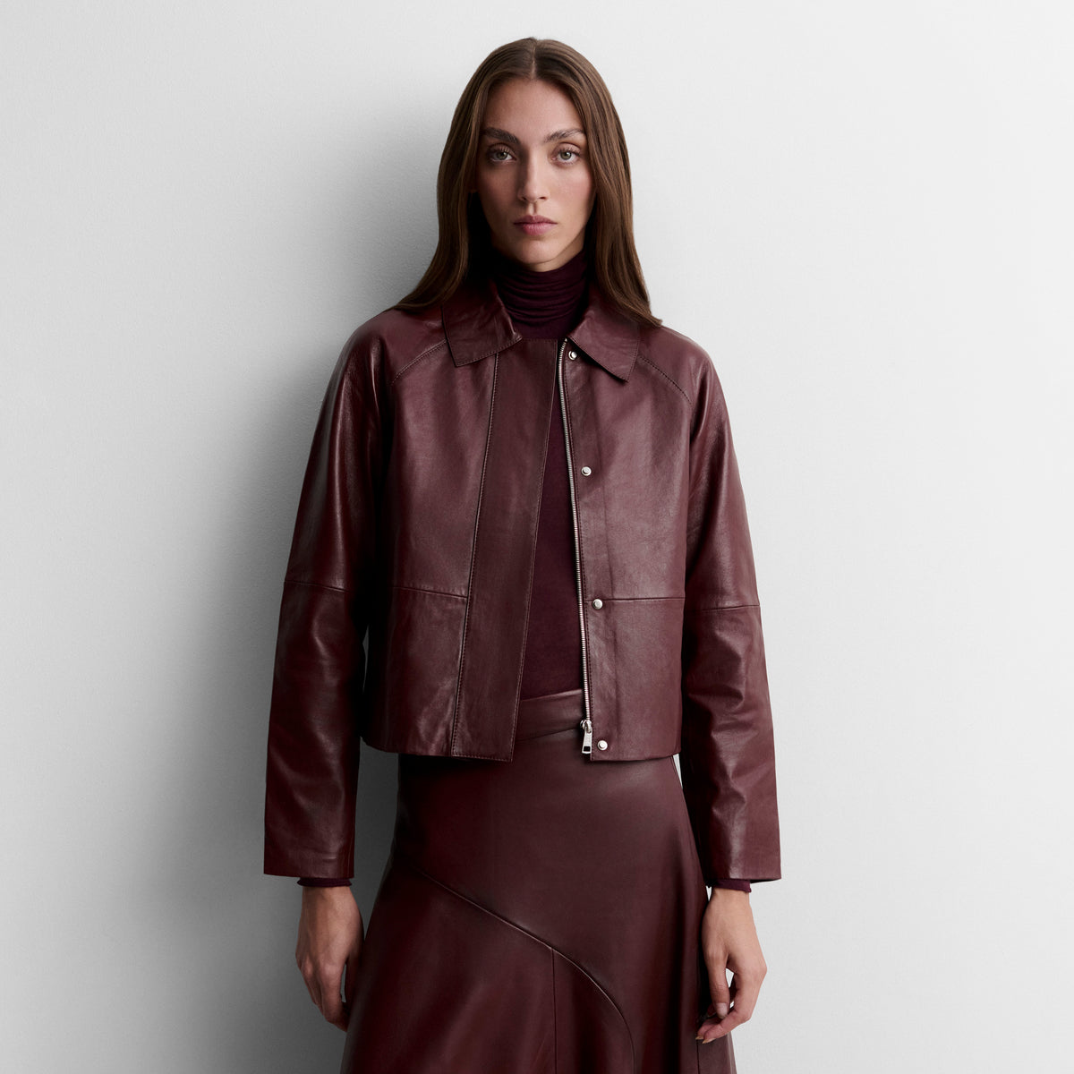 Veste courte en napa