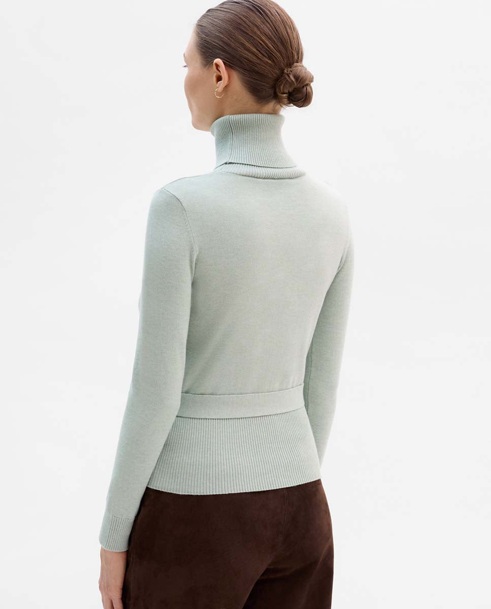 Jersey cuello alto cinturón