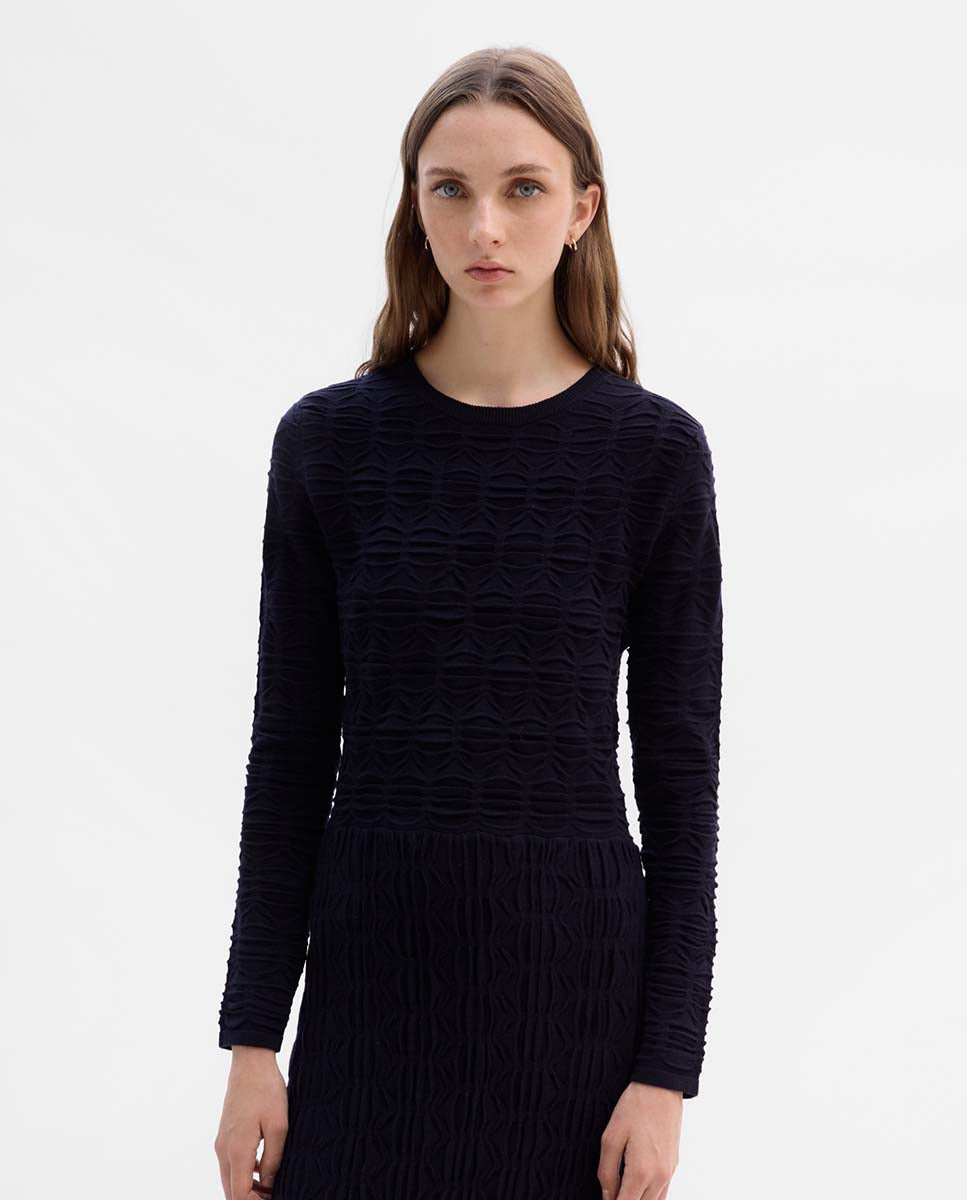 Textured knit dress