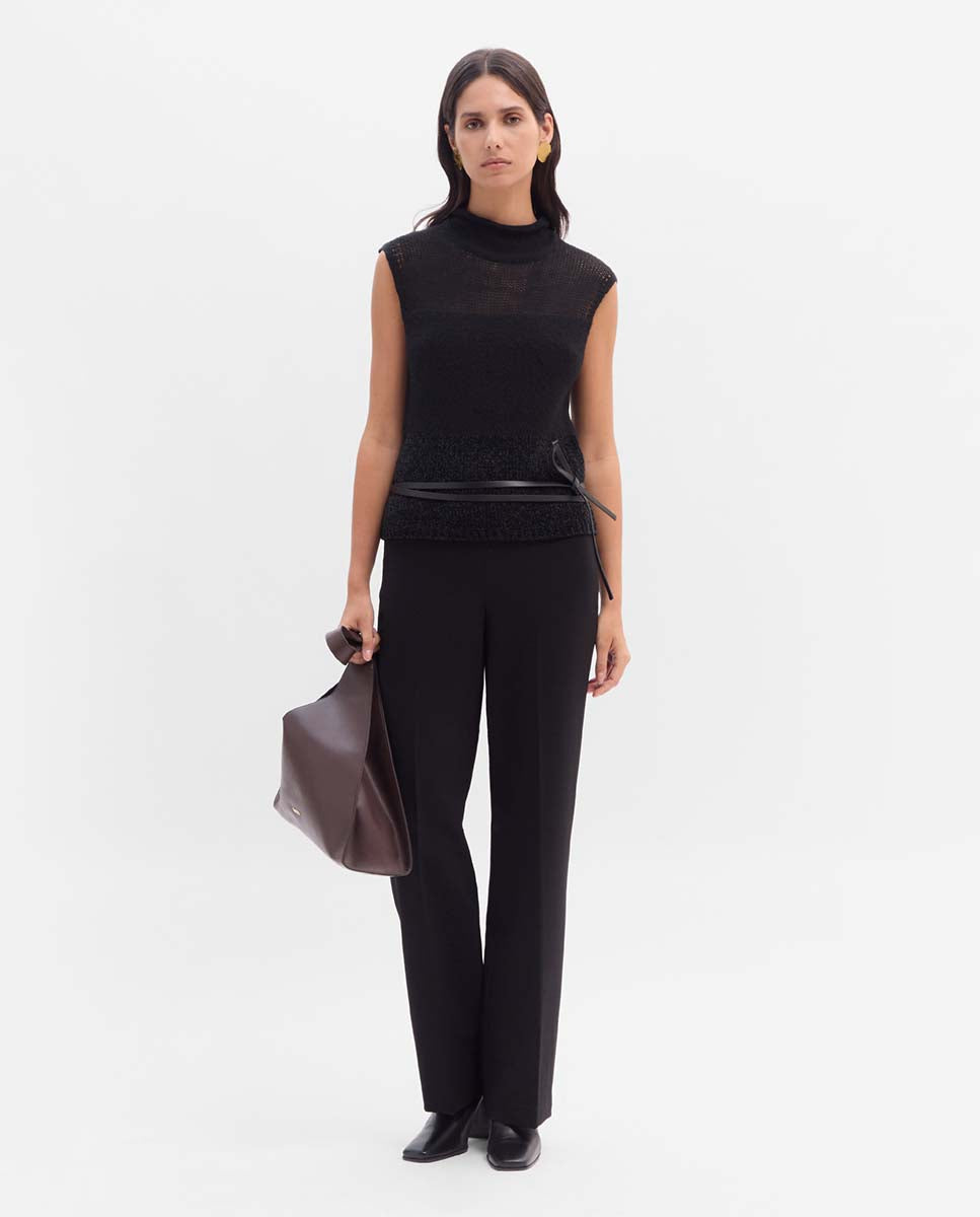 Combined knitted vest