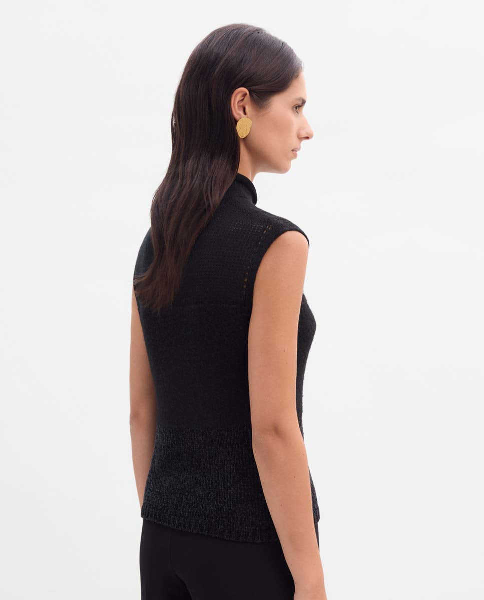 Combined knitted vest