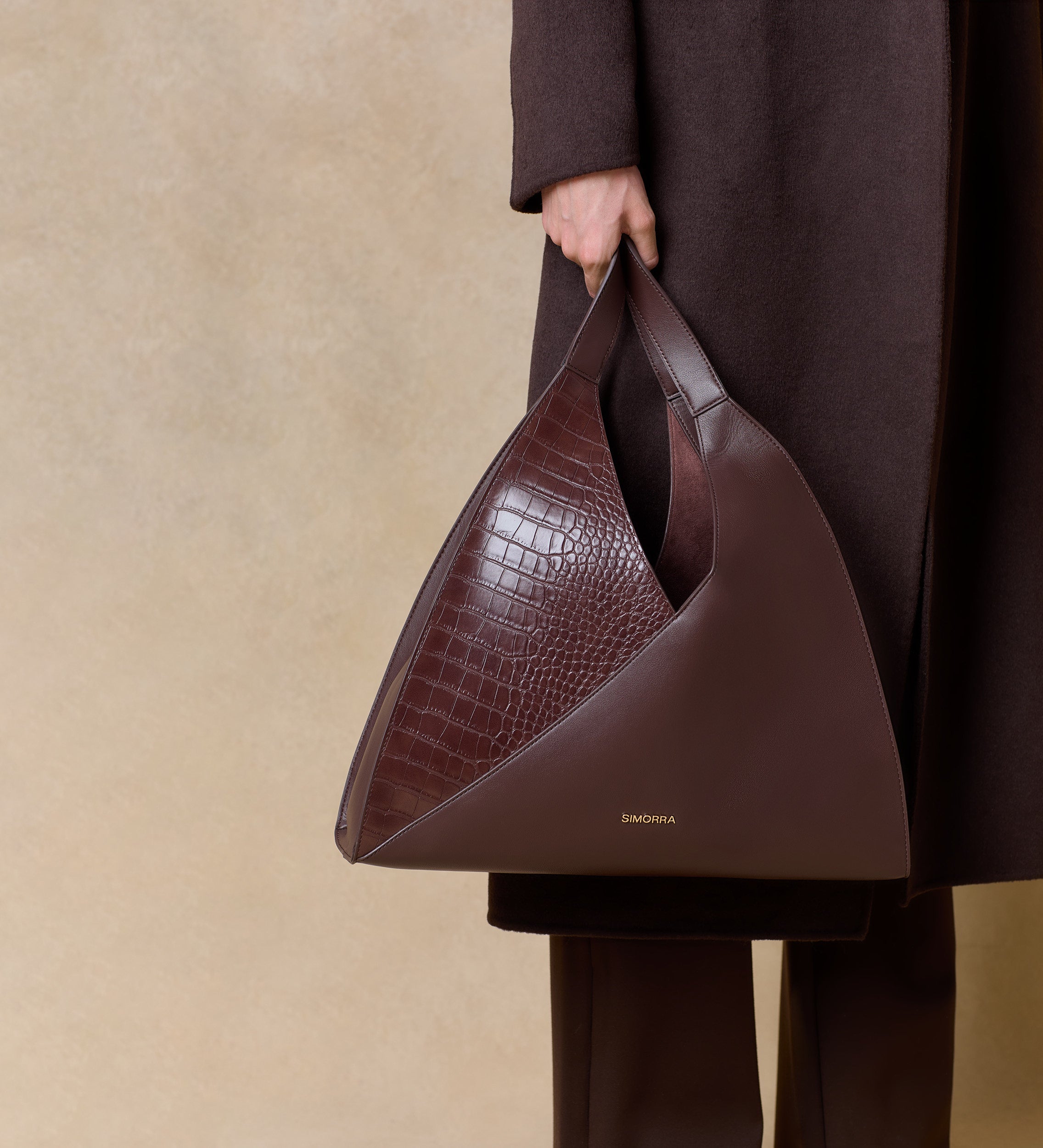 Sac cabas combiné cuir