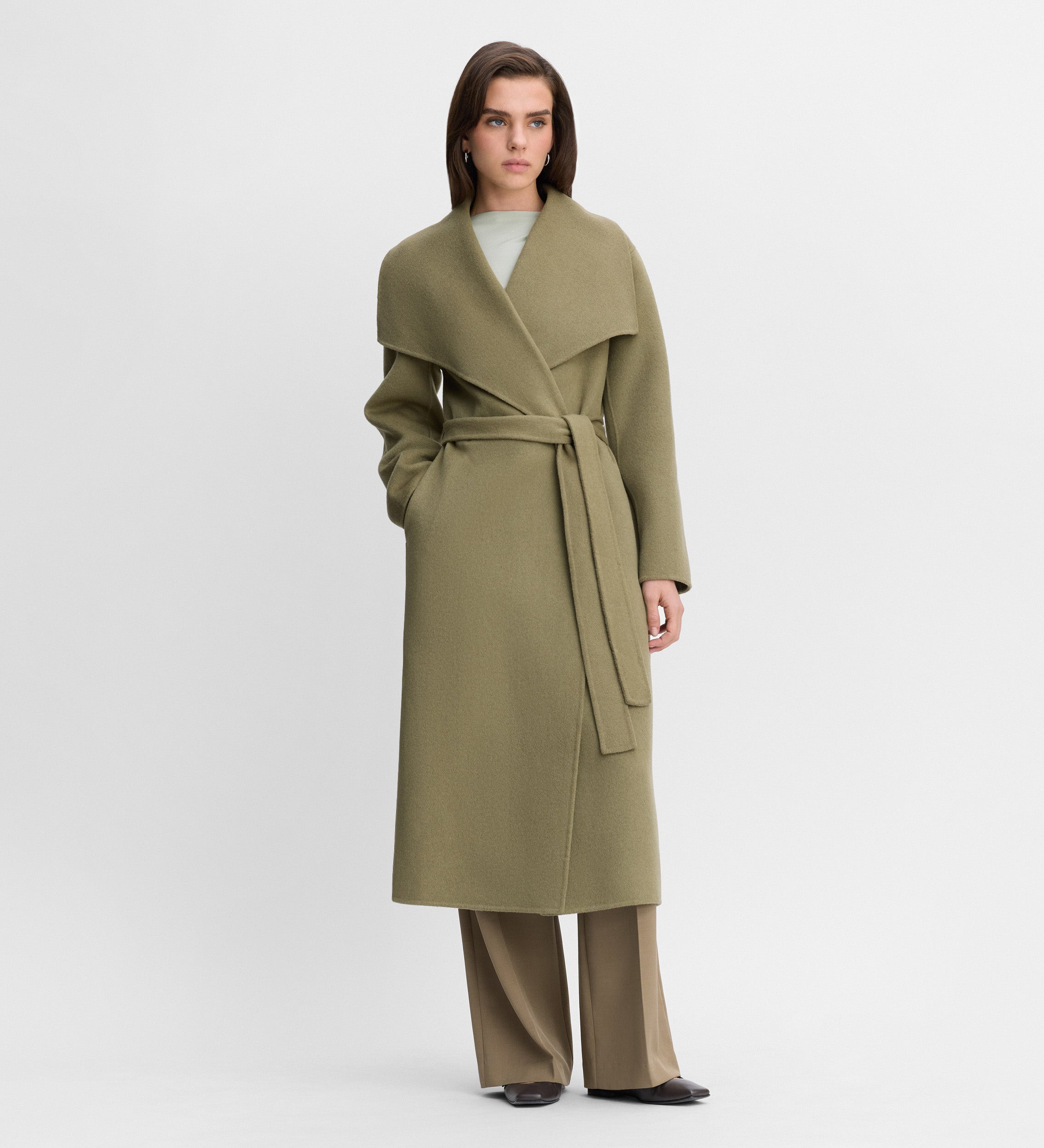 Manteau long double face