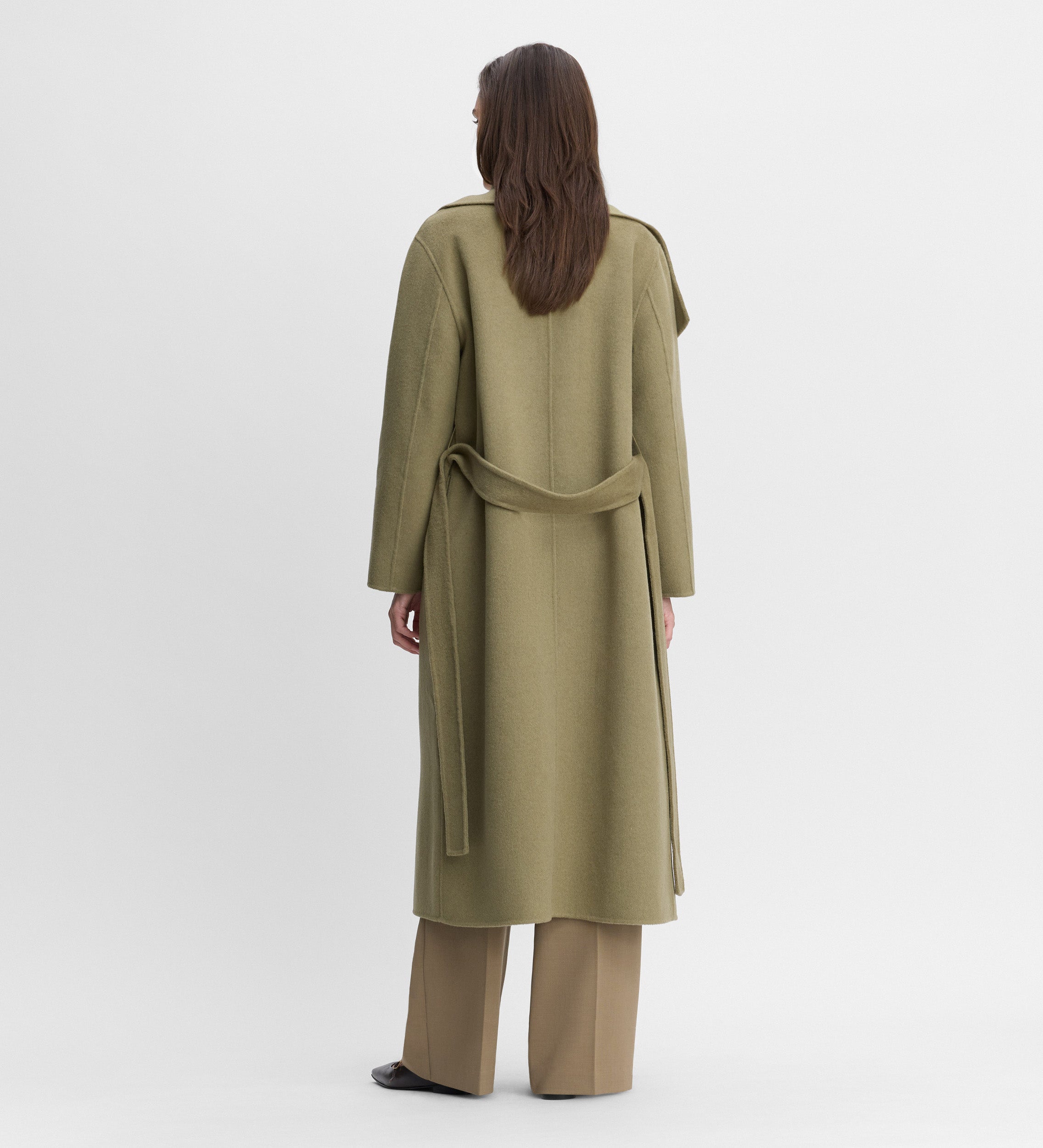 Manteau long double face