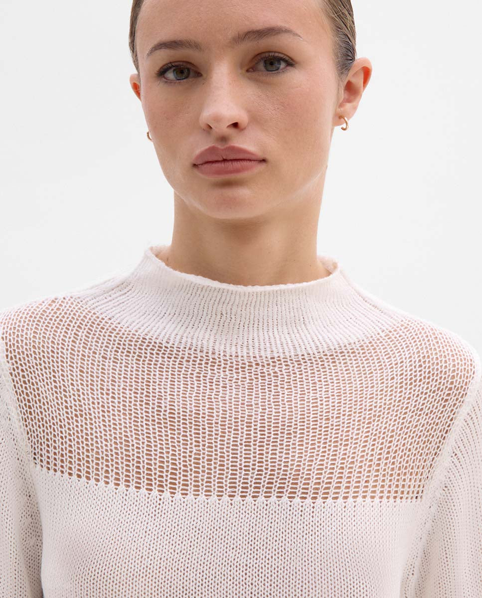 Sweater unstitched detail