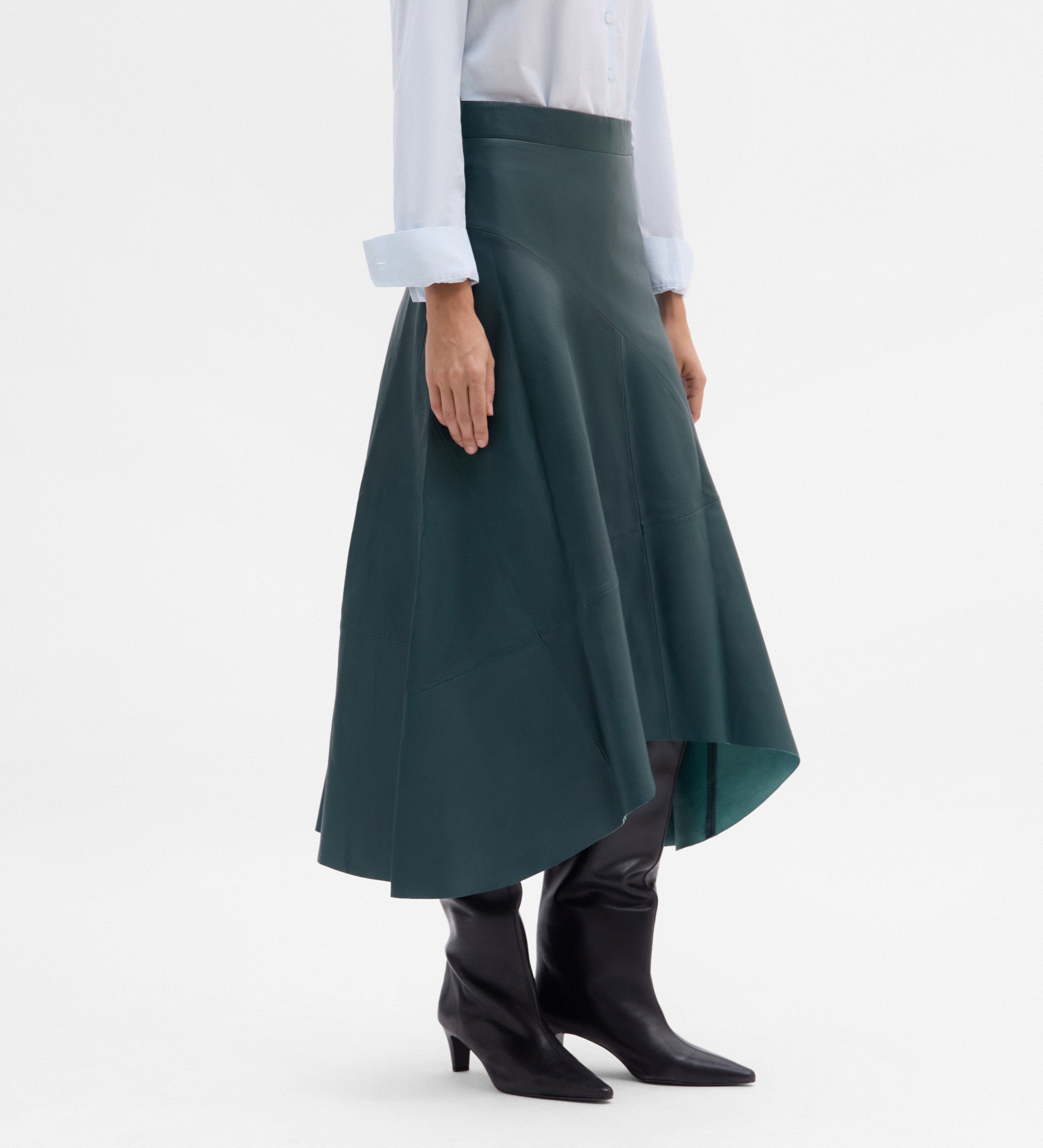 Jupe asymétrique nappa