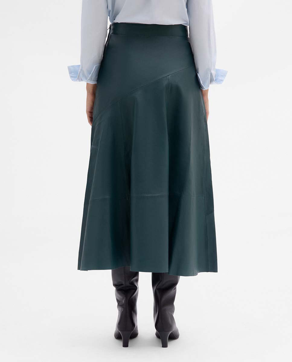 Asymmetrical napa skirt