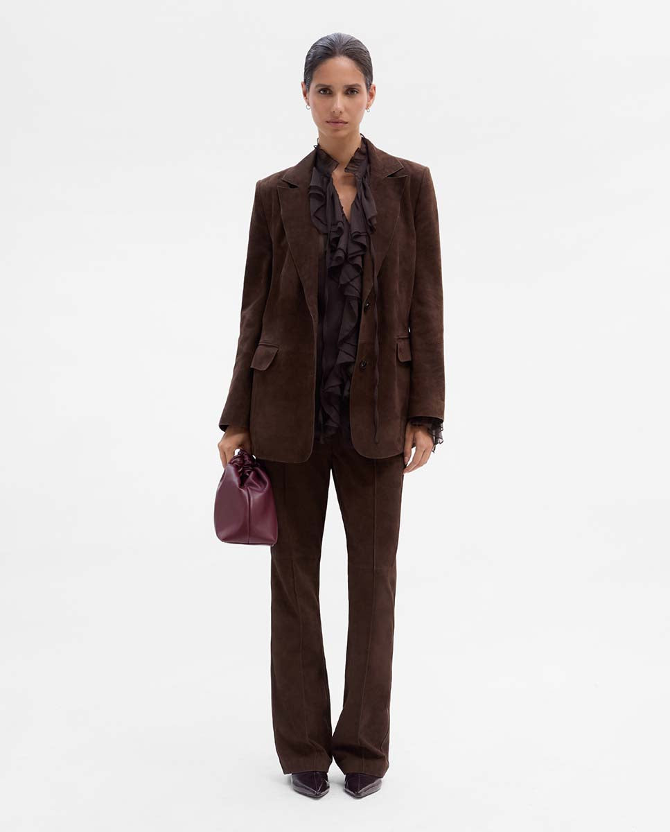 Suede blazer