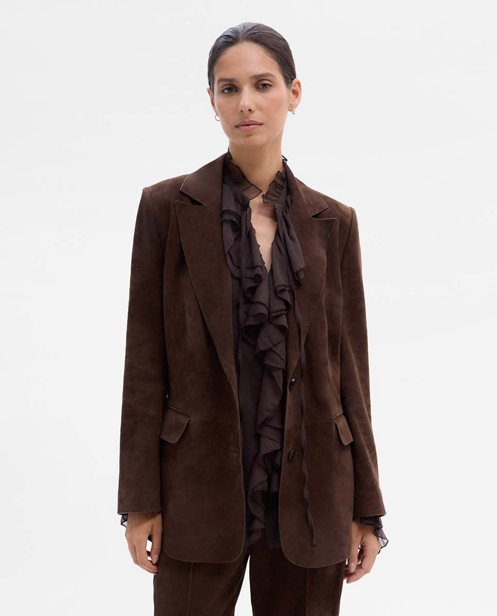 Suede blazer