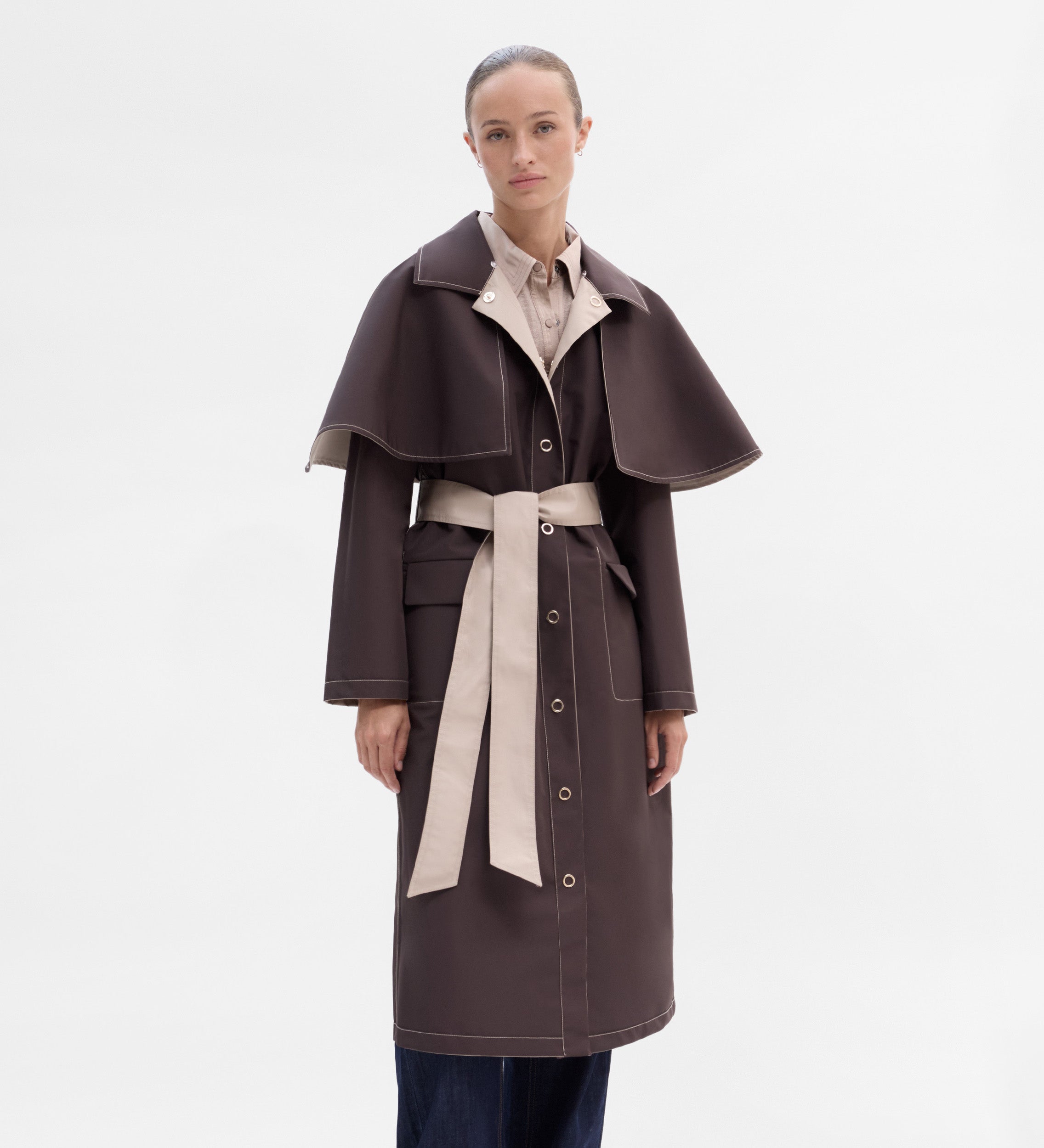 Gabardina capa reversible