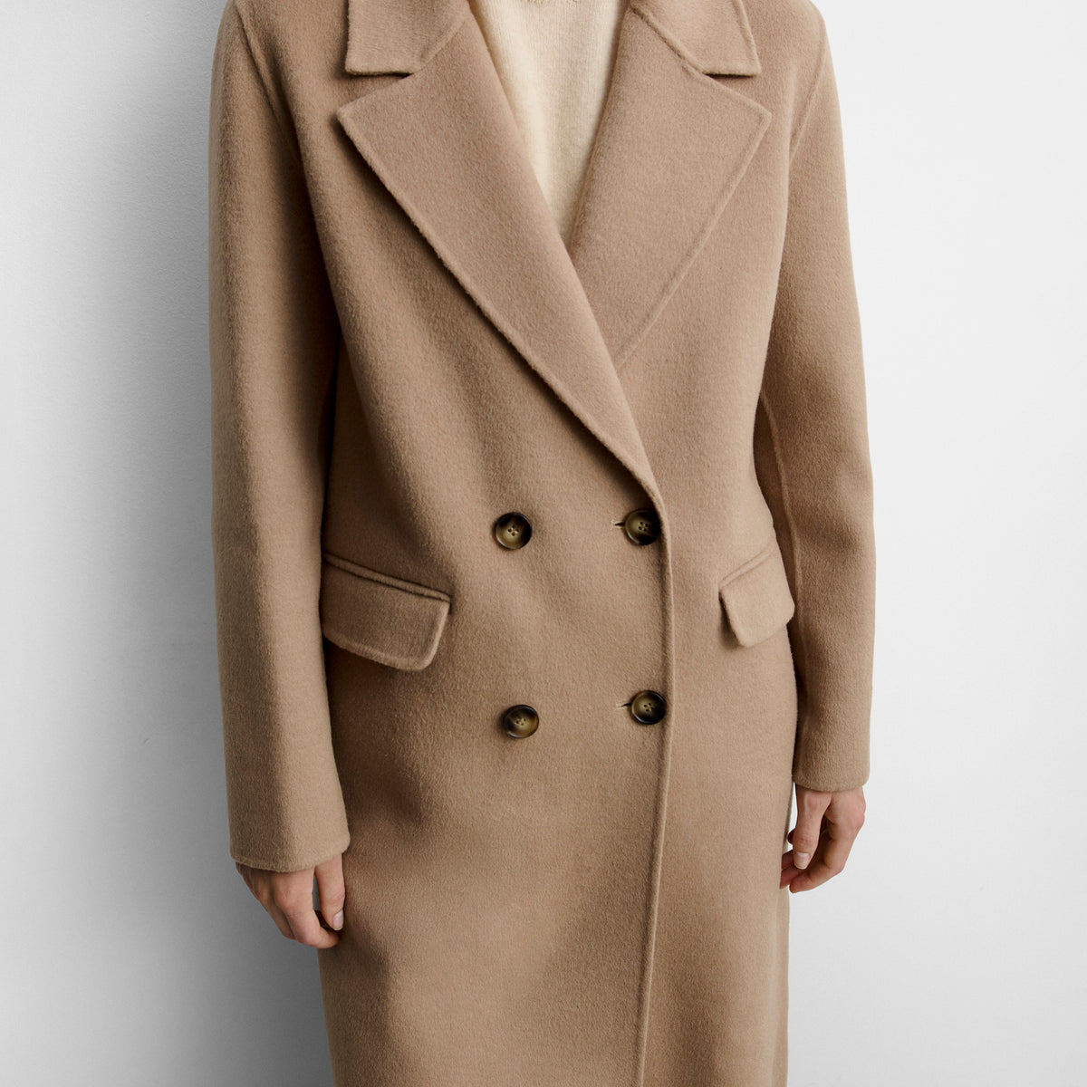 Manteau long double face