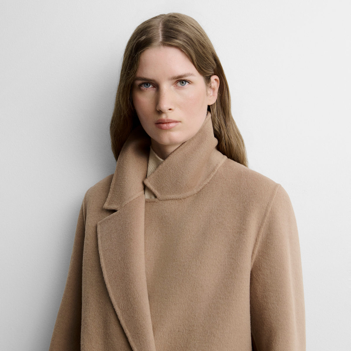 Manteau long double face