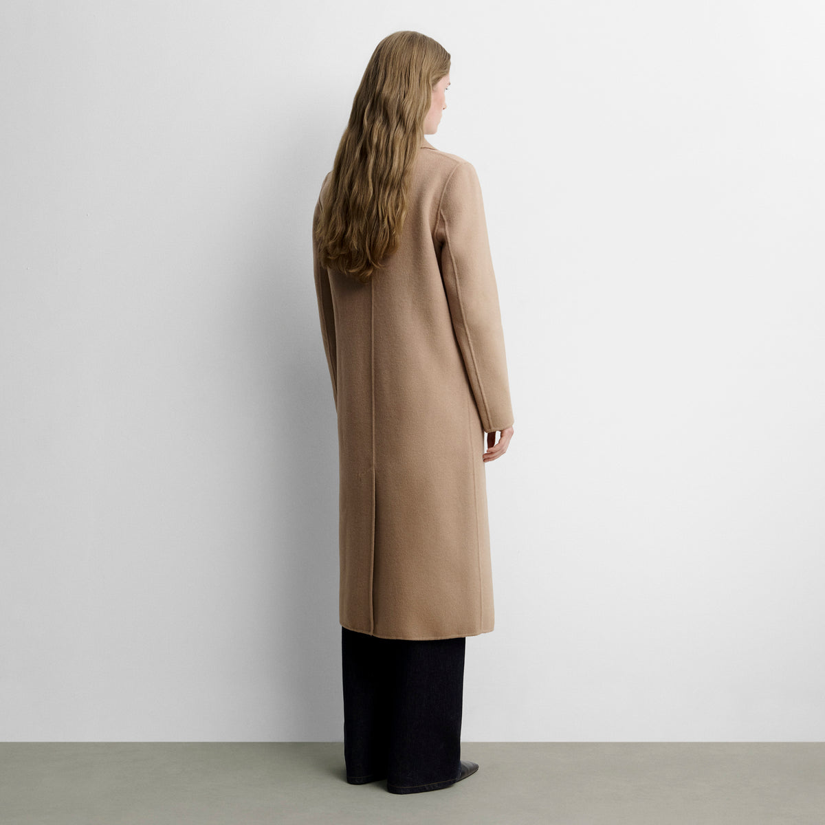 Manteau long double face