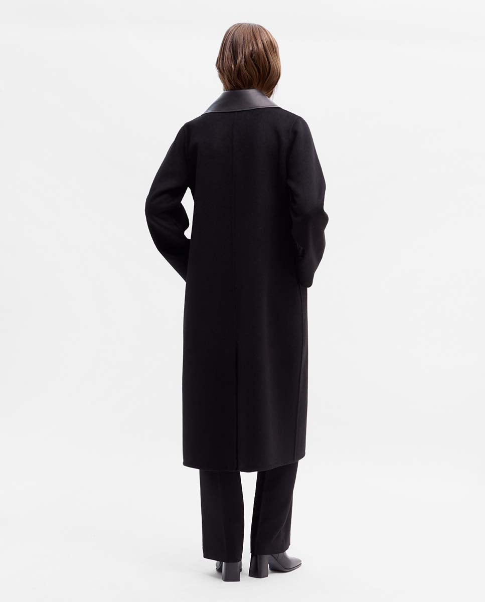 Long bi-material coat