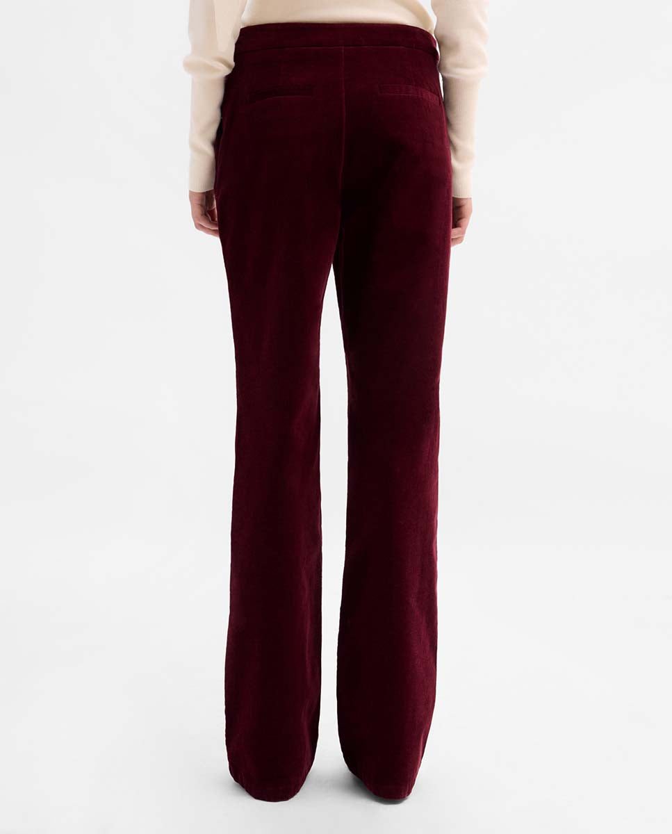 Pantalon évasé velours côtelé