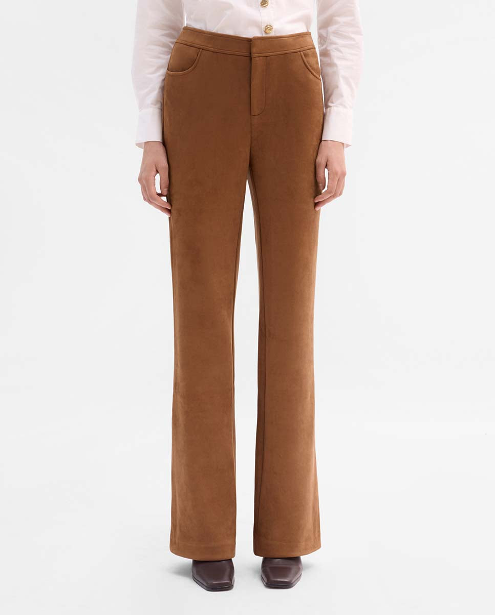 Pantalón antelina acampanado
