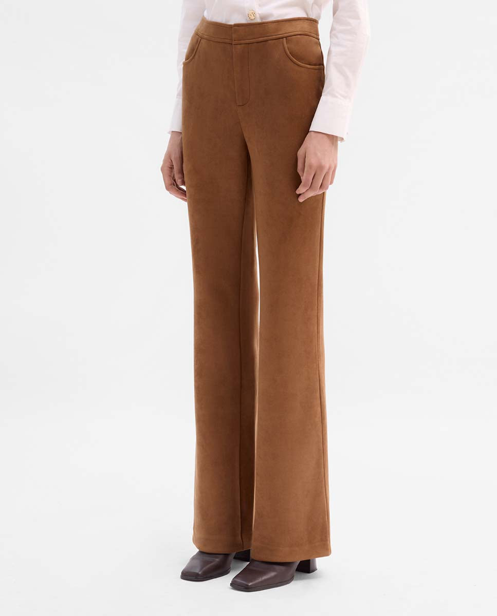 Pantalón antelina acampanado