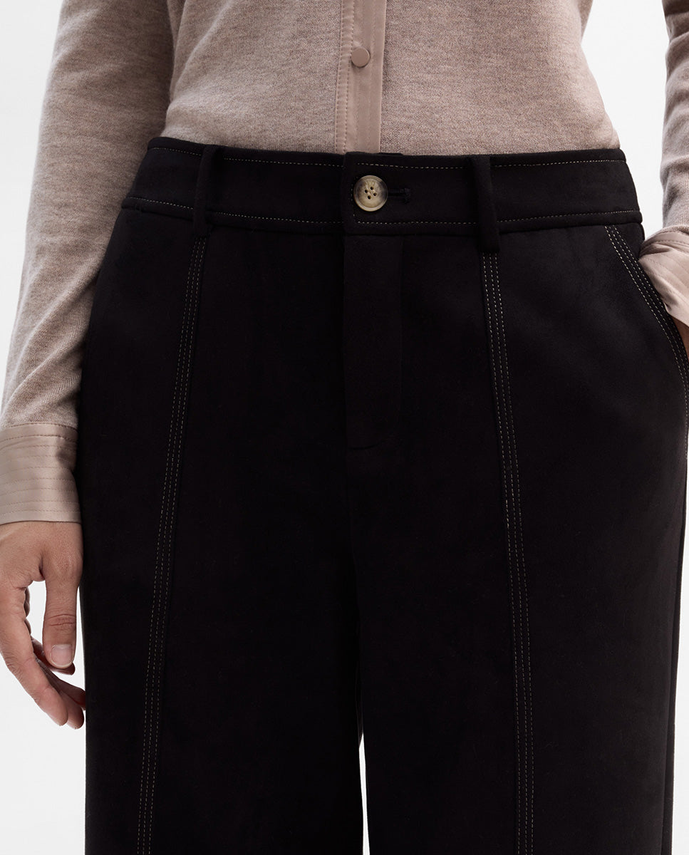 Pantalón antelina pespuntes