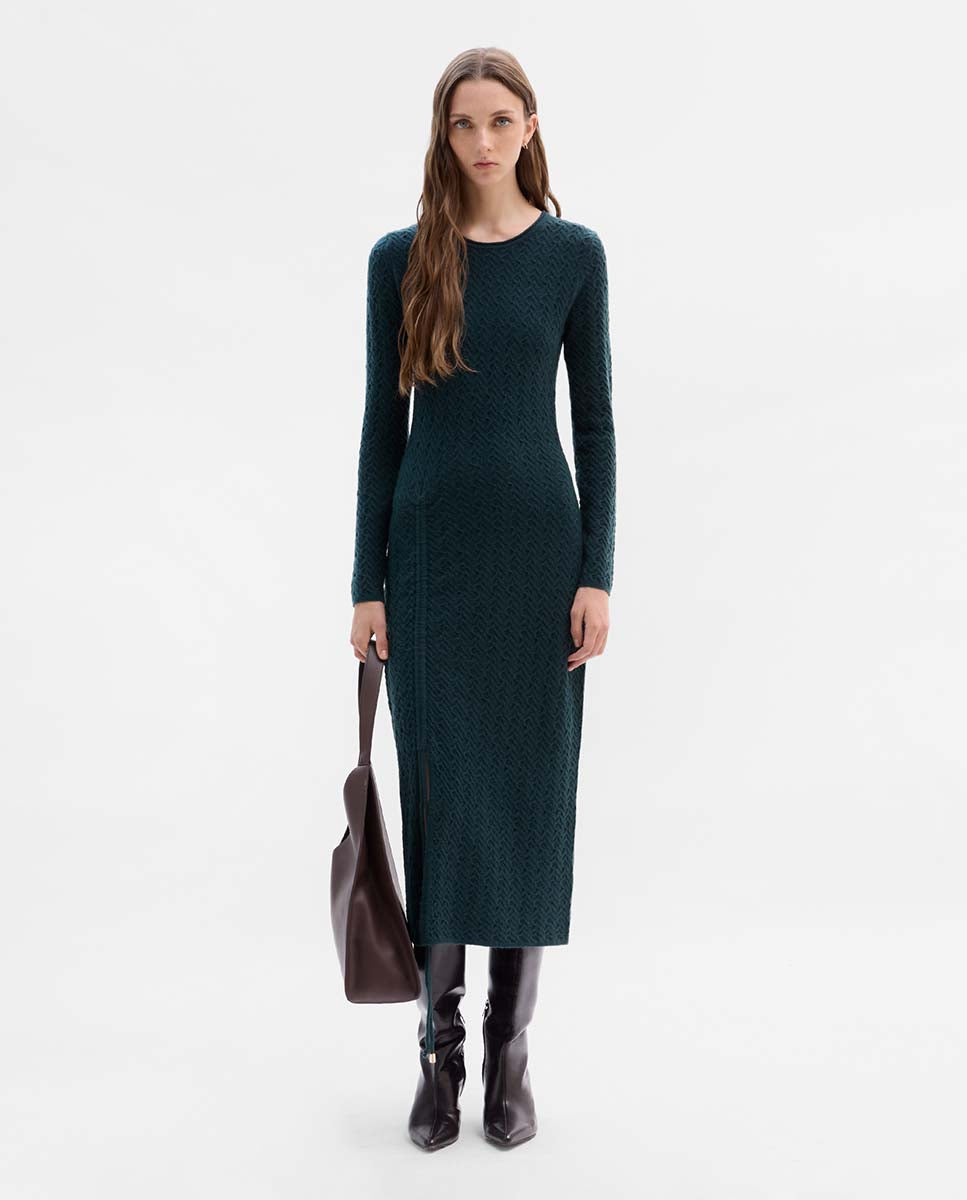 Textured knit dress