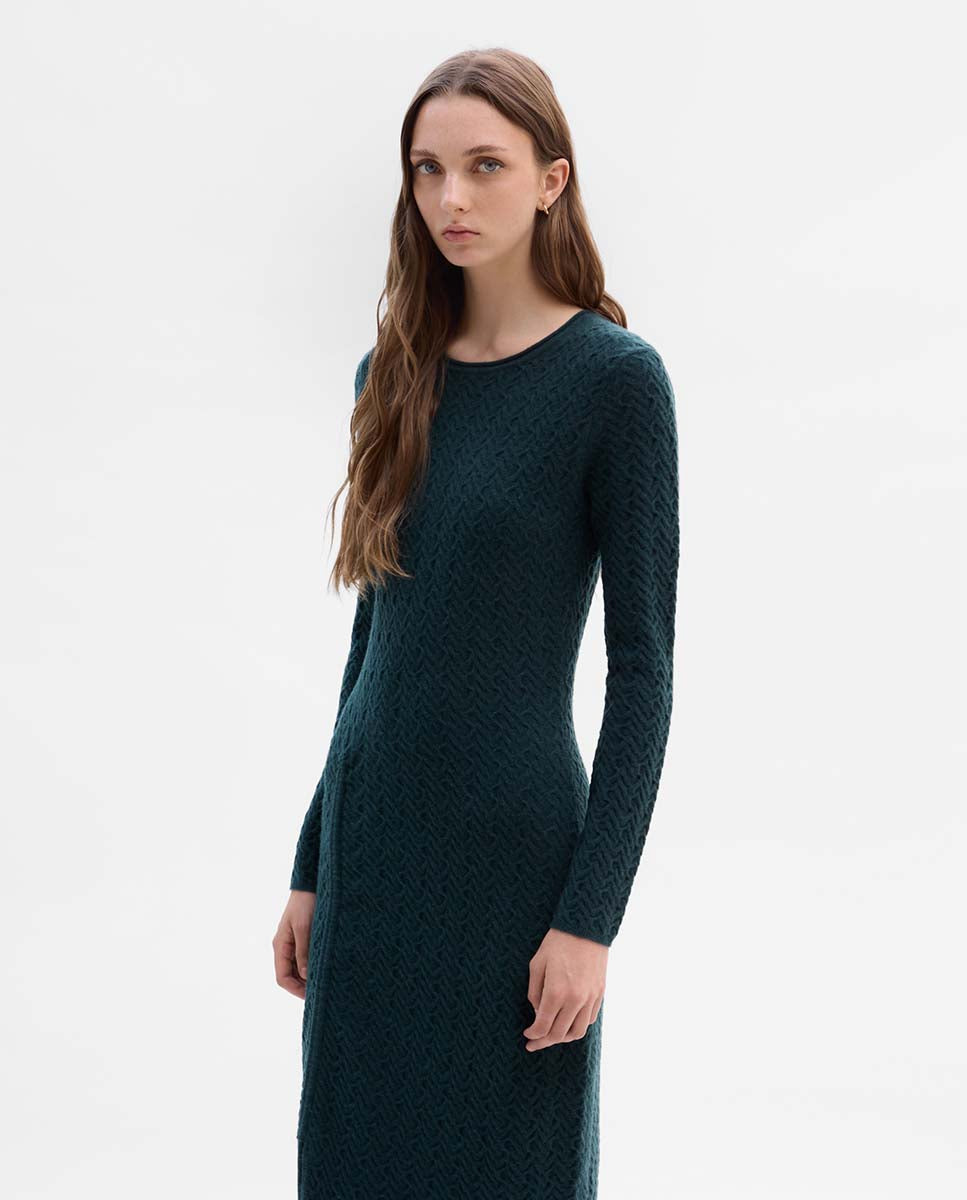 Textured knit dress