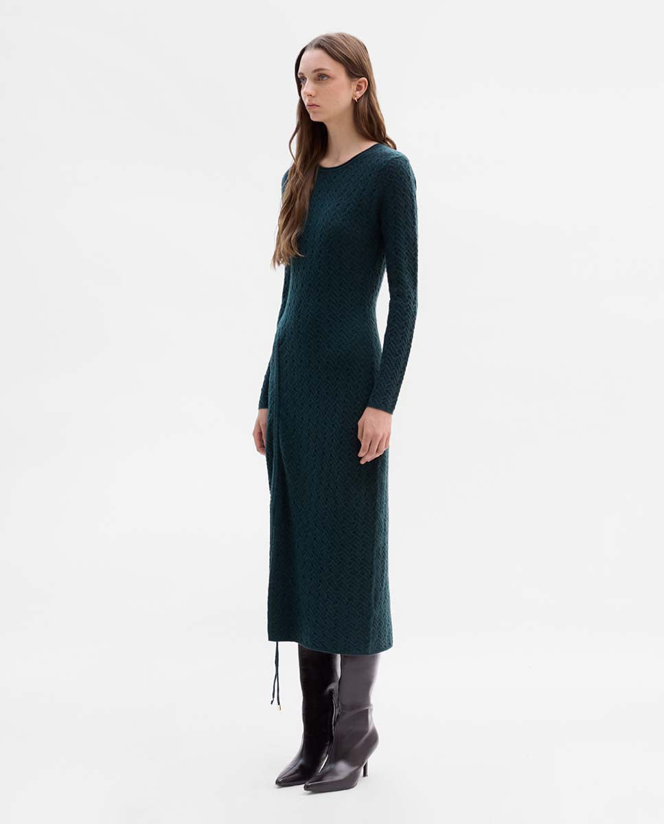 Textured knit dress