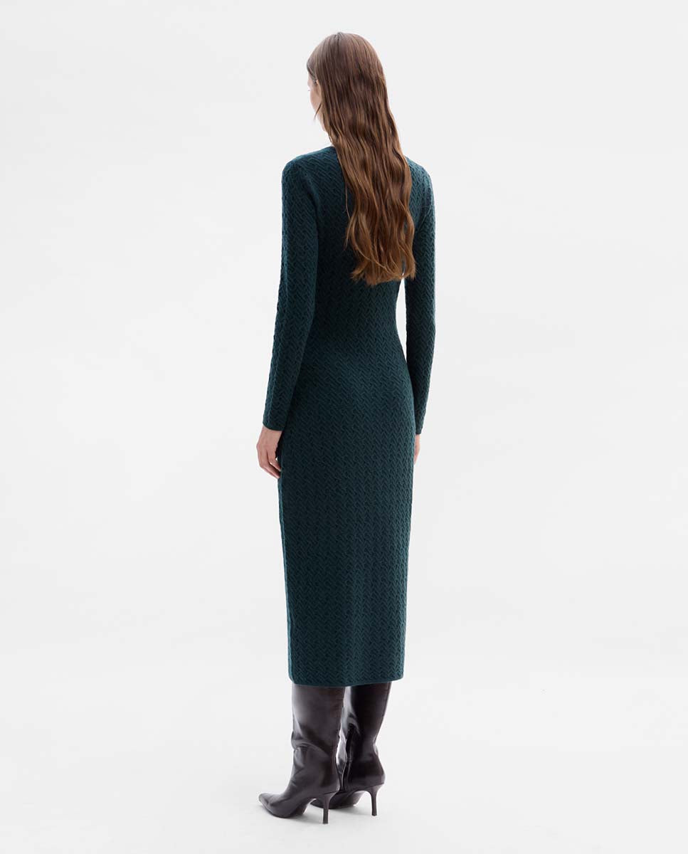 Textured knit dress