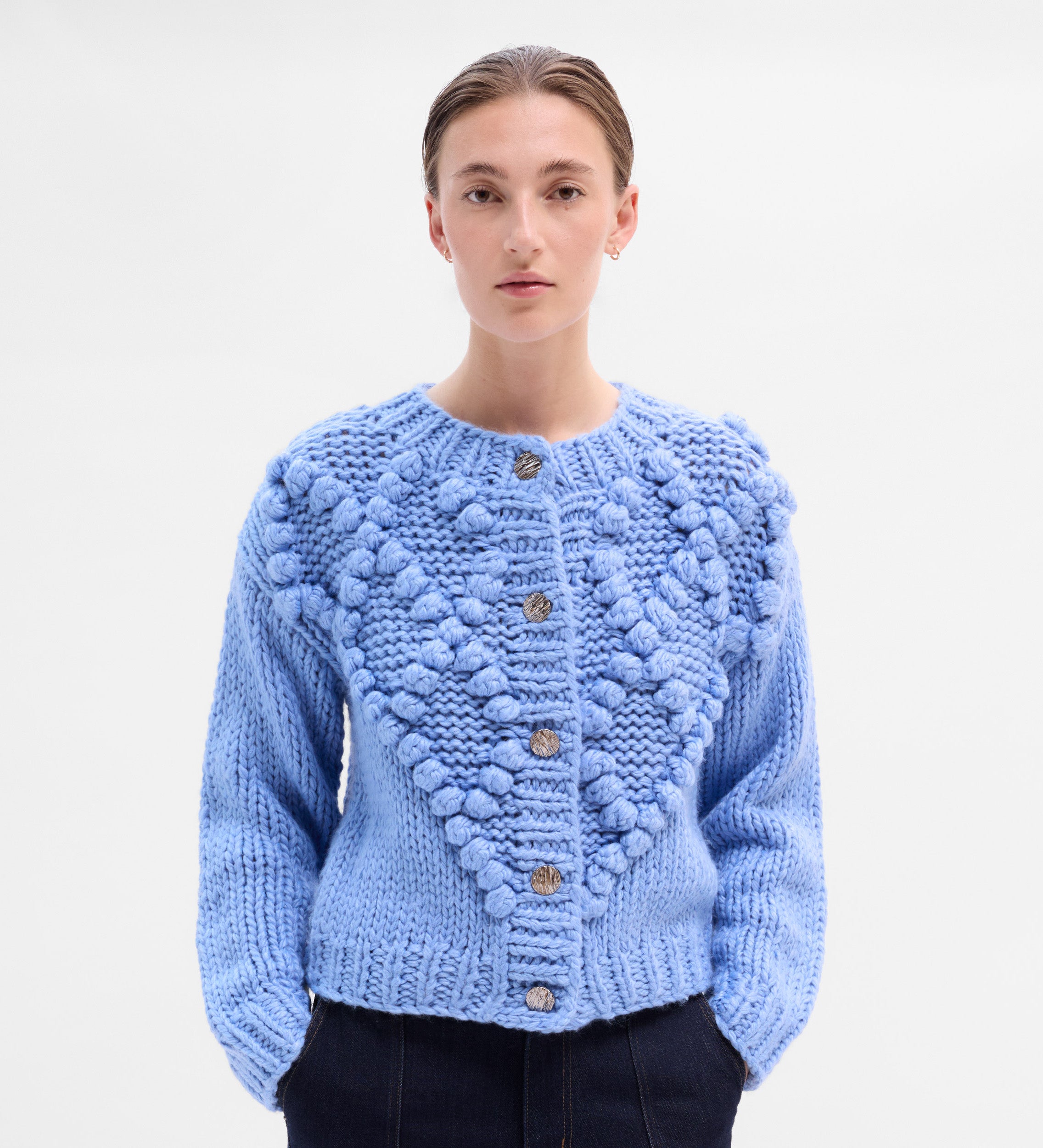 Chaqueta punto bordado 3D